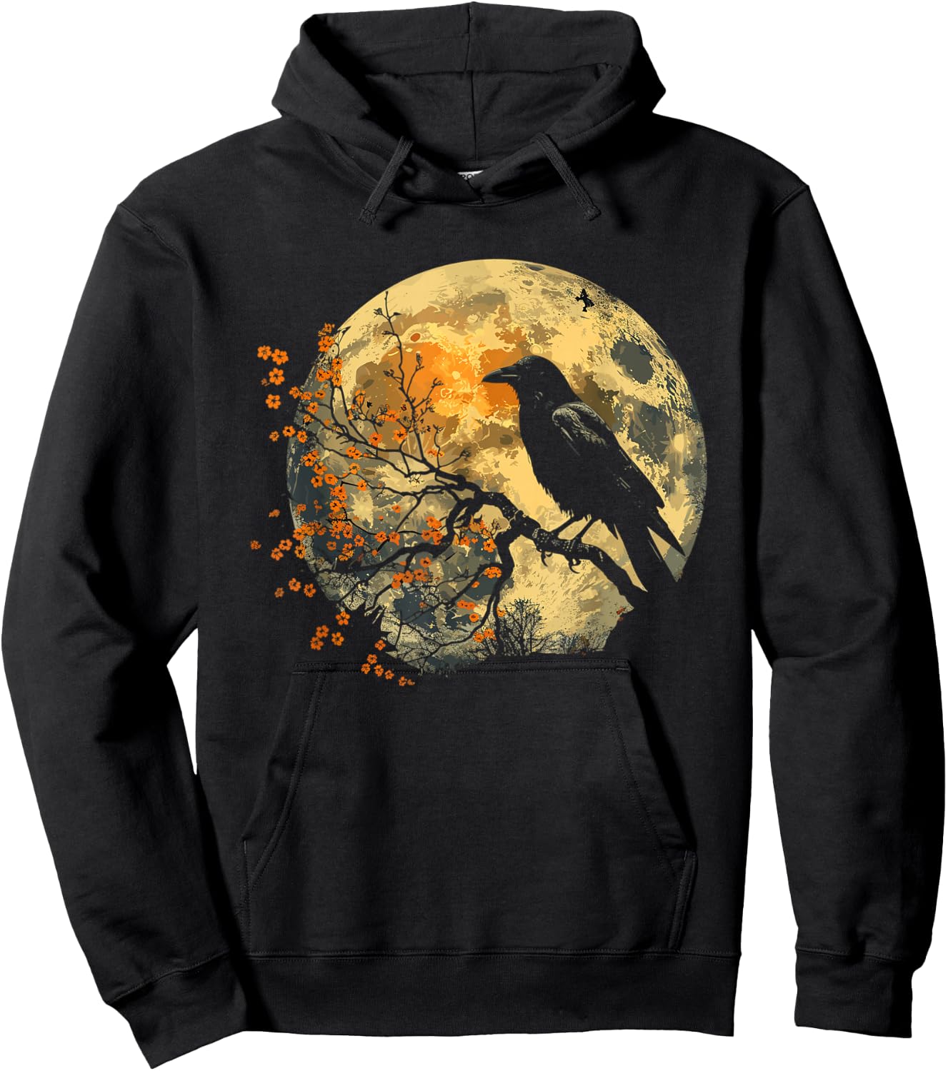 Raven Moon Crow Nature Hoodie - Hoodie | Black