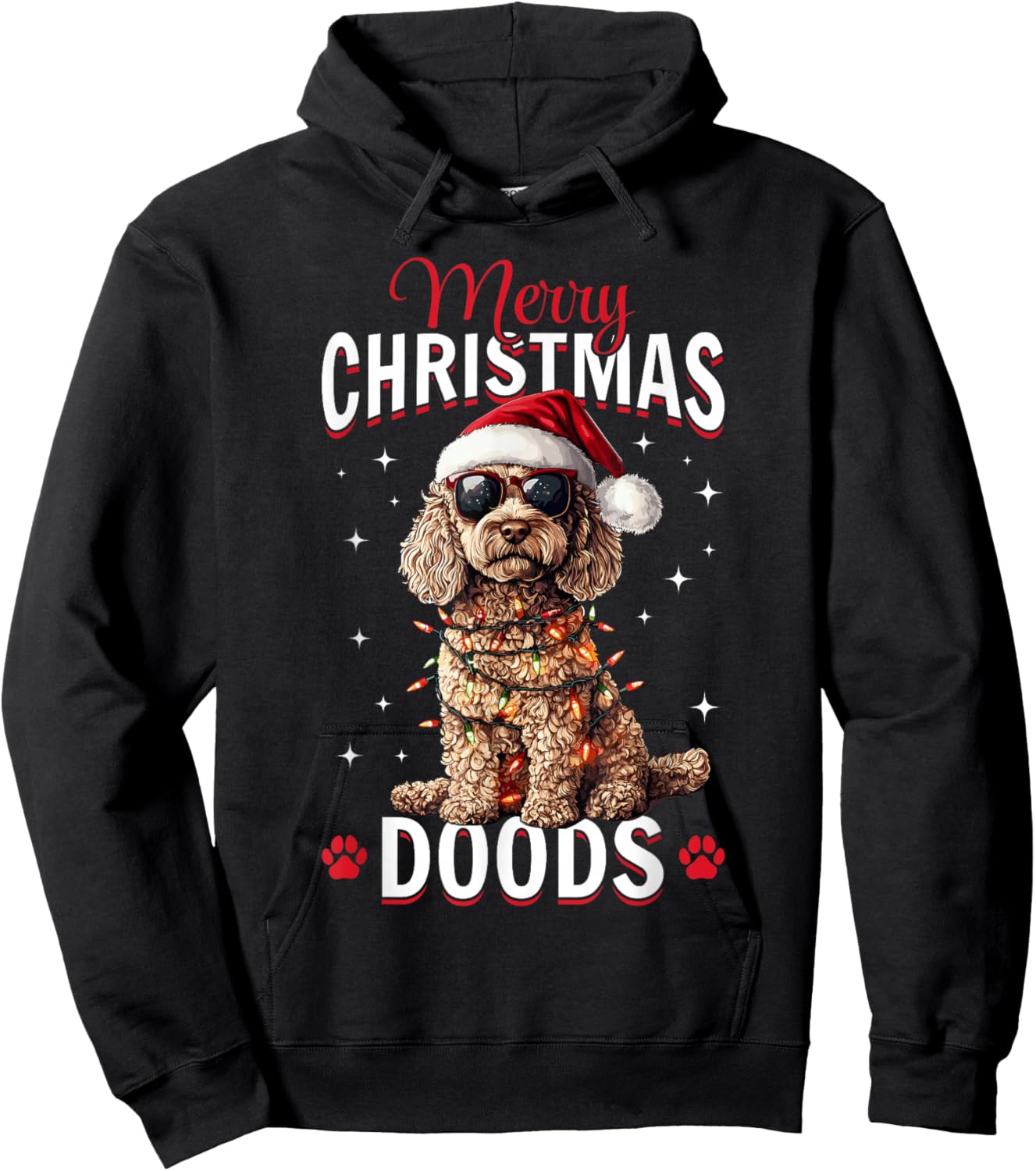 Goldendoodle Christmas Dog Breed Merry Christmas Doods Hoodie - Hoodie | Black