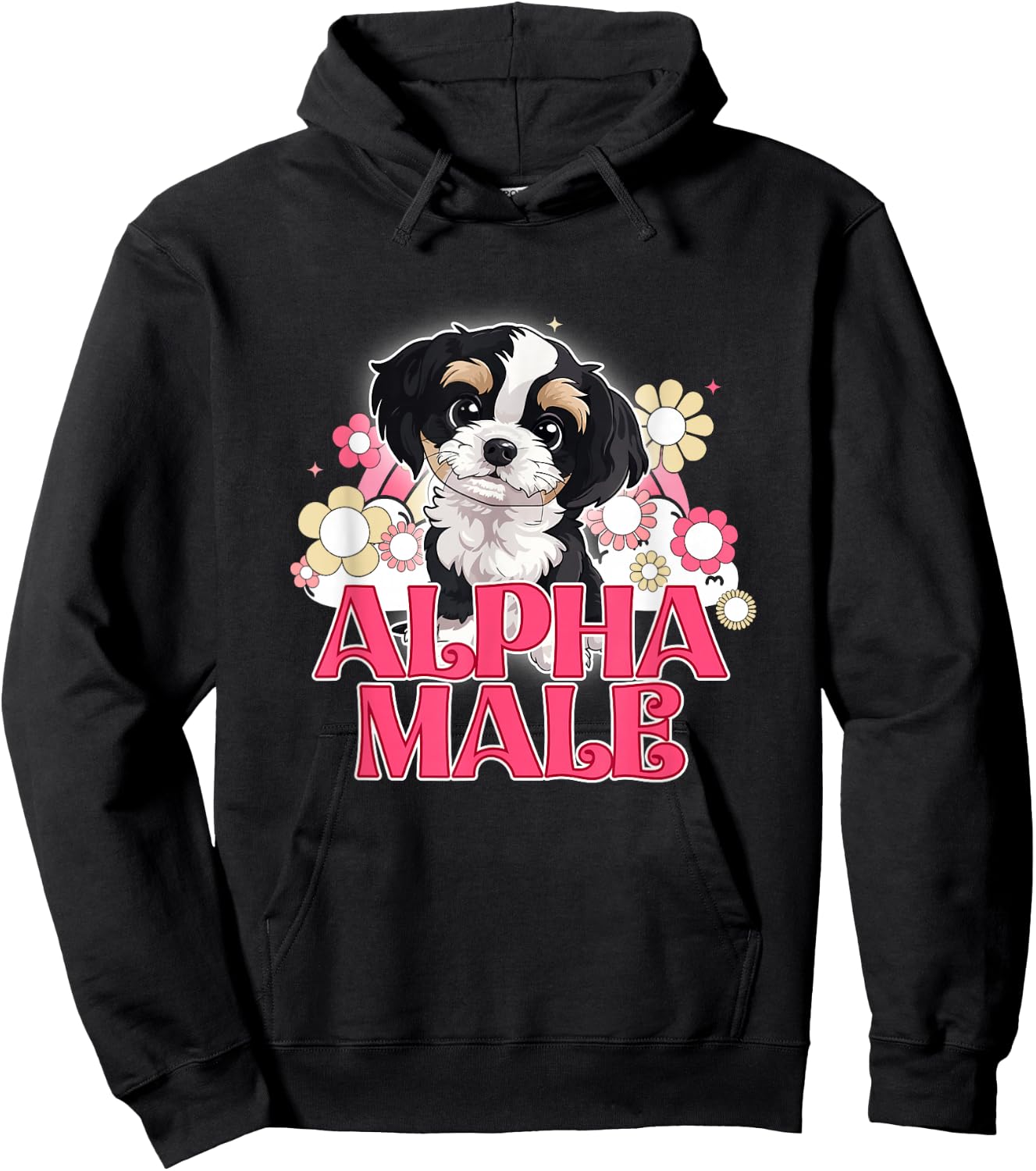 Alpha Male Dog Puppy Funny Women Hoodie - Hoodie | Black