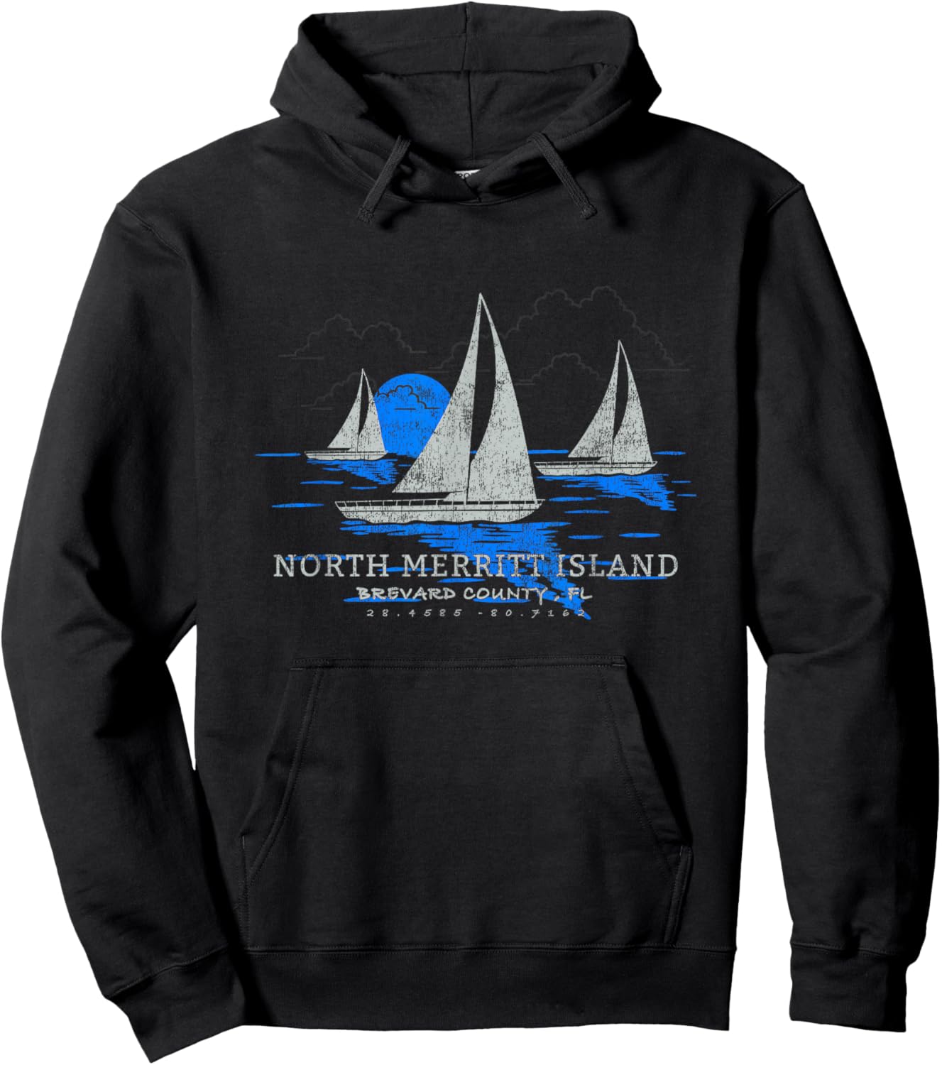 North Merritt Island Yachting Souvenir North Merritt Island Hoodie - Hoodie | Black