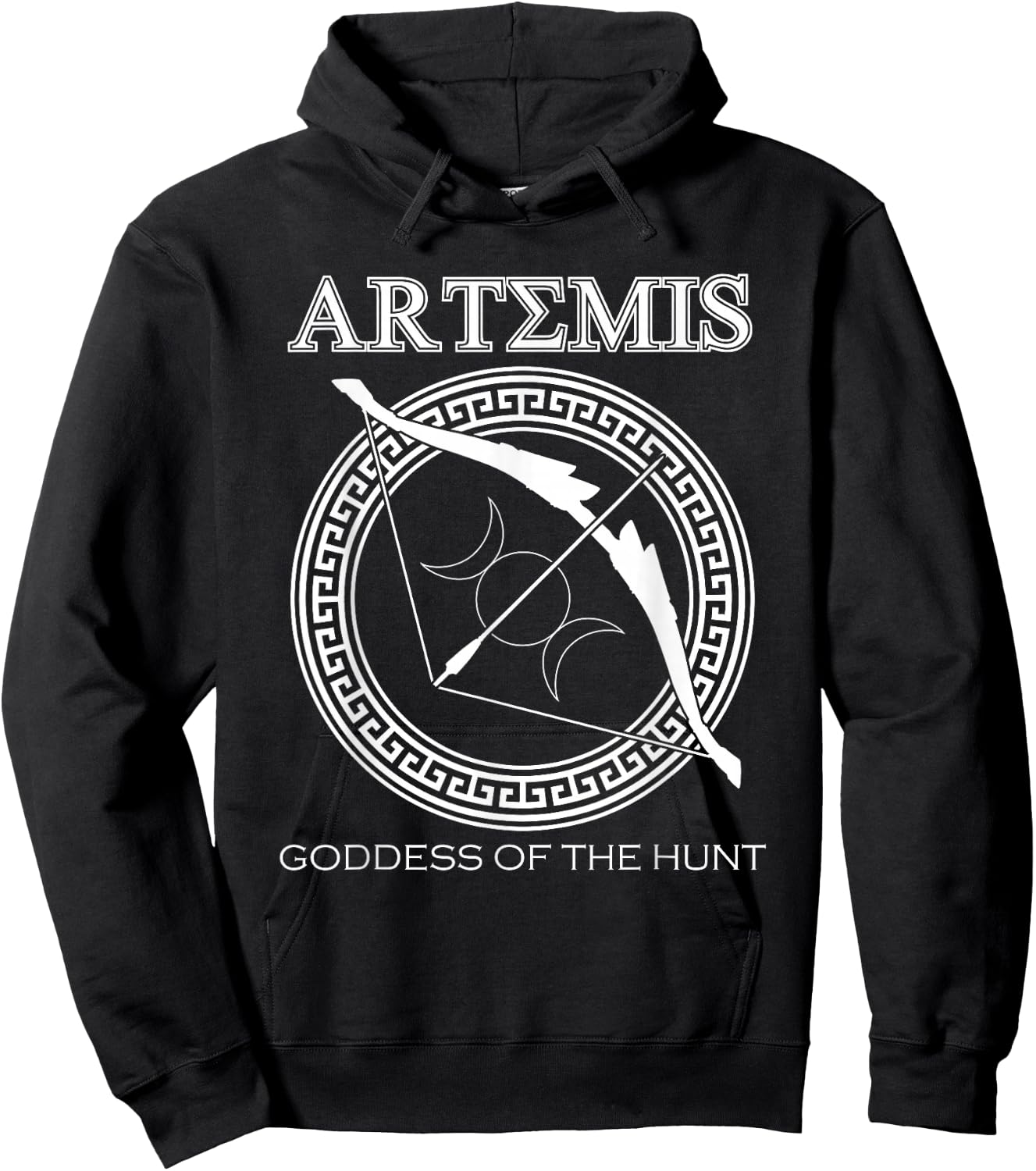 Artemis Goddess of the Hunt Ancient Greek Mythologist Hoodie - Hoodie | Black