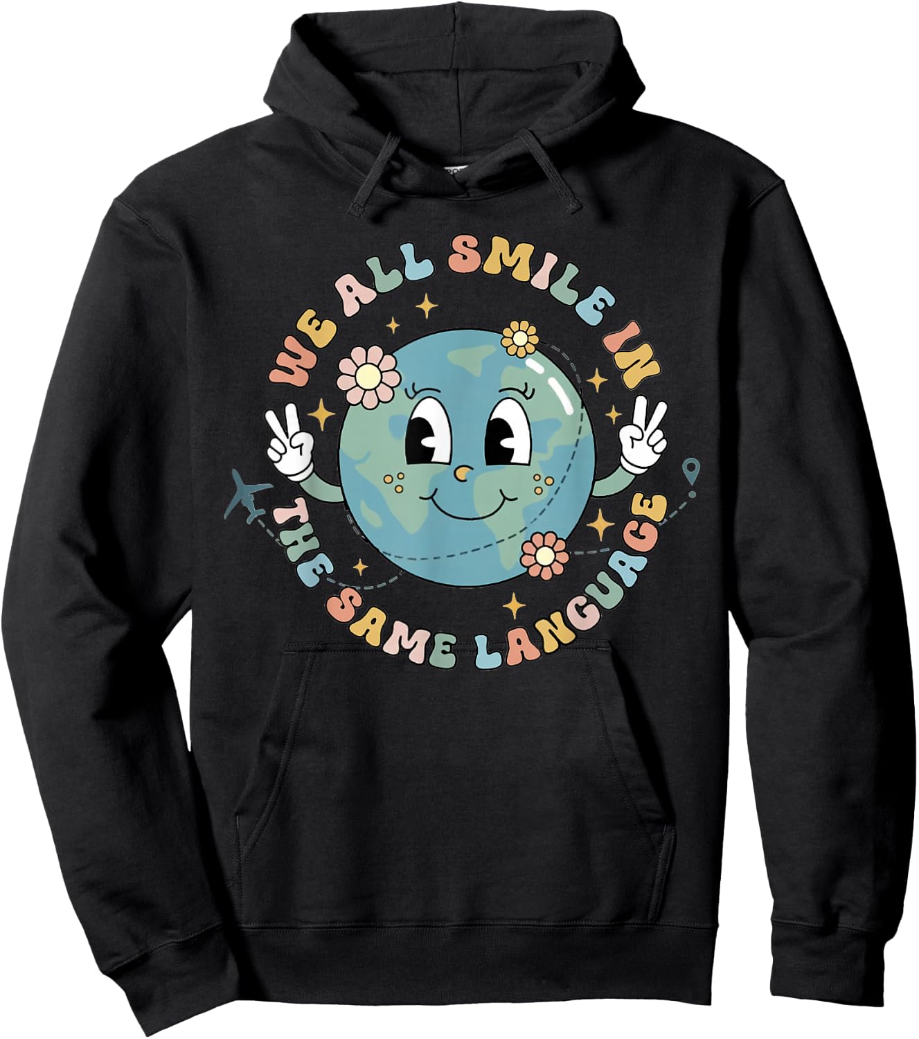 We All Smile in The Same Language ESL Multilingual Learner Hoodie - Hoodie | Black