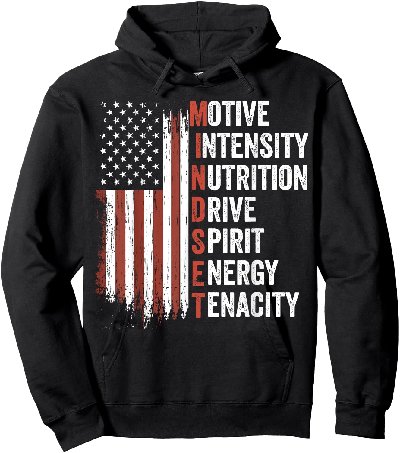 Mindset Motivational Inspirational Quote Gym Workout Fitness Hoodie - Hoodie | Black