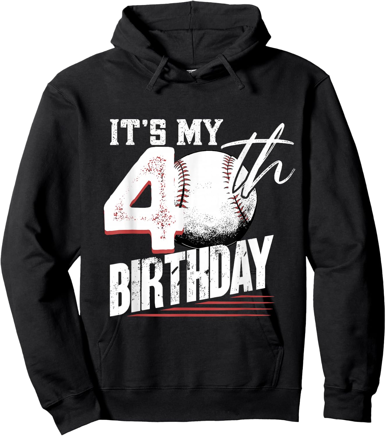 40 Years Old Vintage Baseball 40th Birthday Hoodie - Hoodie | Black