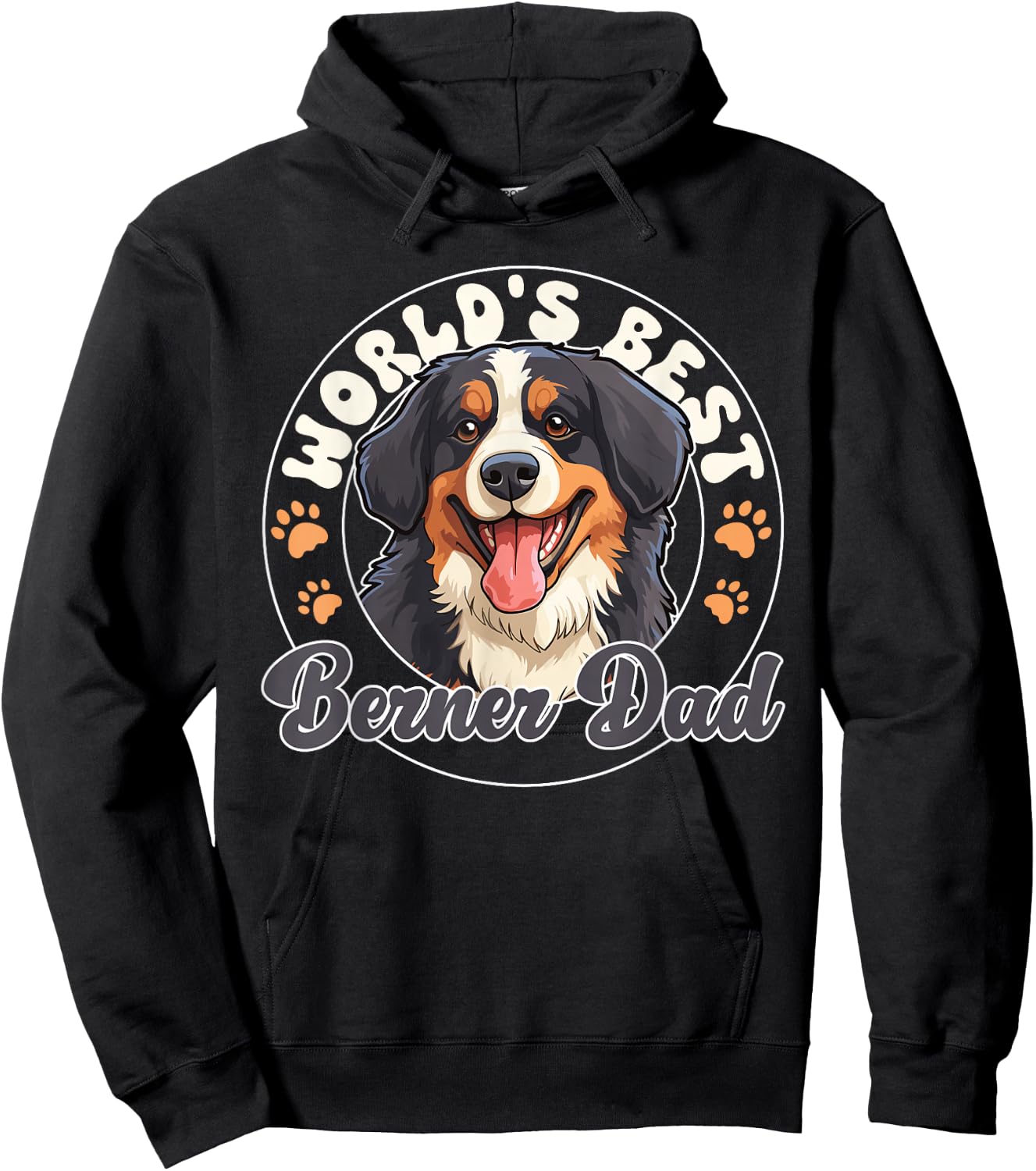 Bernese Mountain Dog Dog World's Best Bernese Dad Hoodie - Hoodie | Black