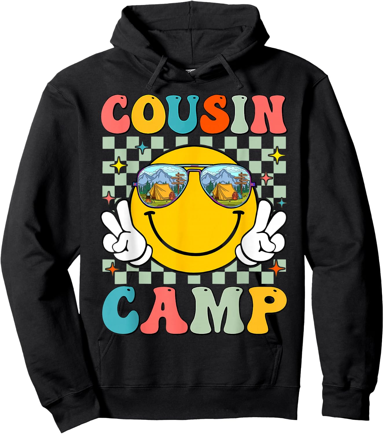 Cousin Camp Summer Travel Family Camping Vacation Hoodie - Hoodie | Black