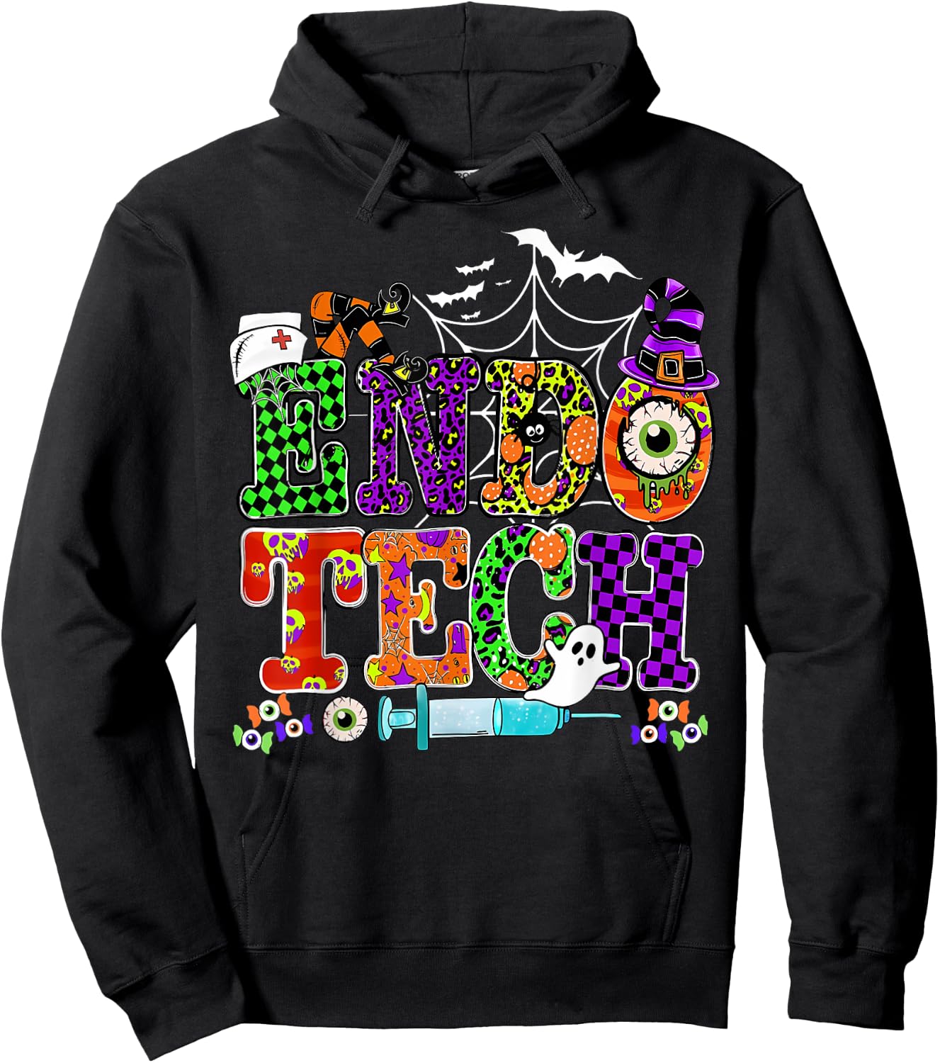 Endo Tech Halloween GI Gastroenterology Nurse Colonoscopy Hoodie - Hoodie | Black