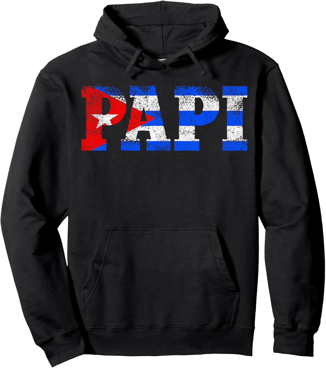 Papi Shirts , Vintage Cuban Dad Cuba Flag Hoodie - Hoodie | Black