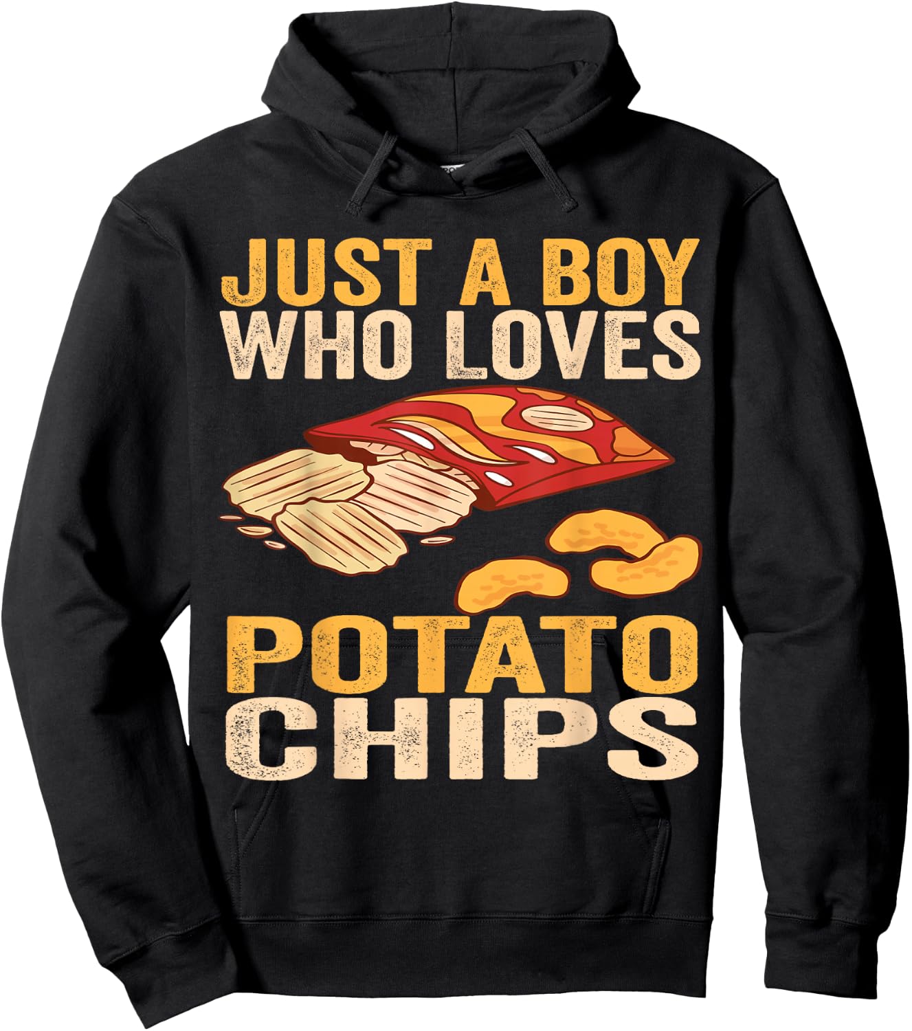 Just a Boy Who Loves Potato Chips Funny foodie son Toddlers Hoodie - Hoodie | Black