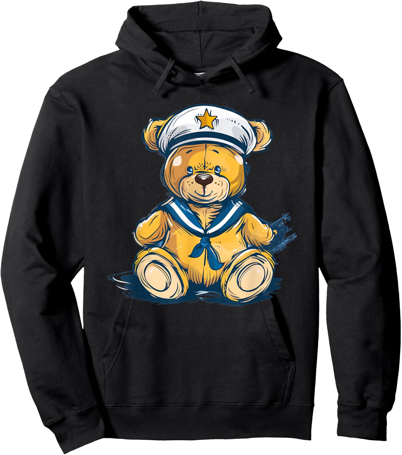 Funny Sailor Teddy Bear Costume for Boys and Girls Hoodie - Hoodie | Black