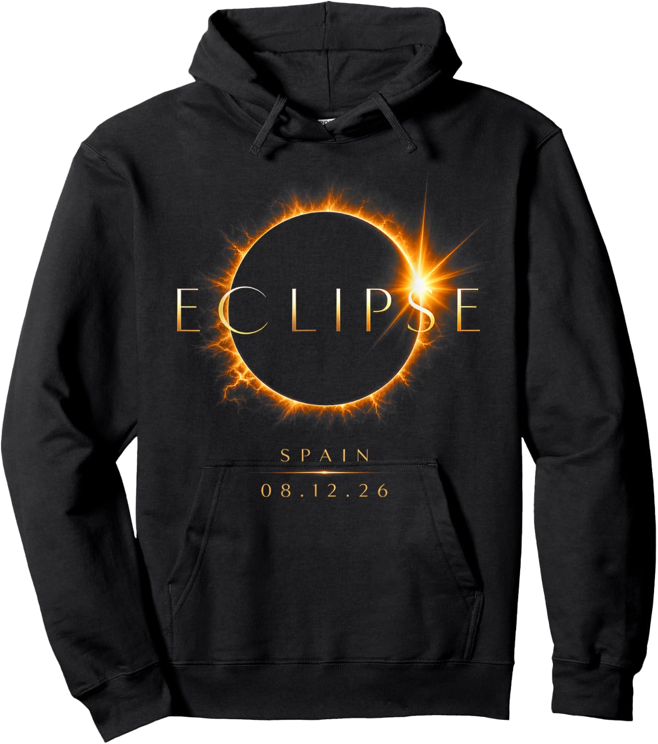 Solar Eclipse Spain 2026 Shirt 08 12 26 Total Eclipse Spain Hoodie - Hoodie | Black