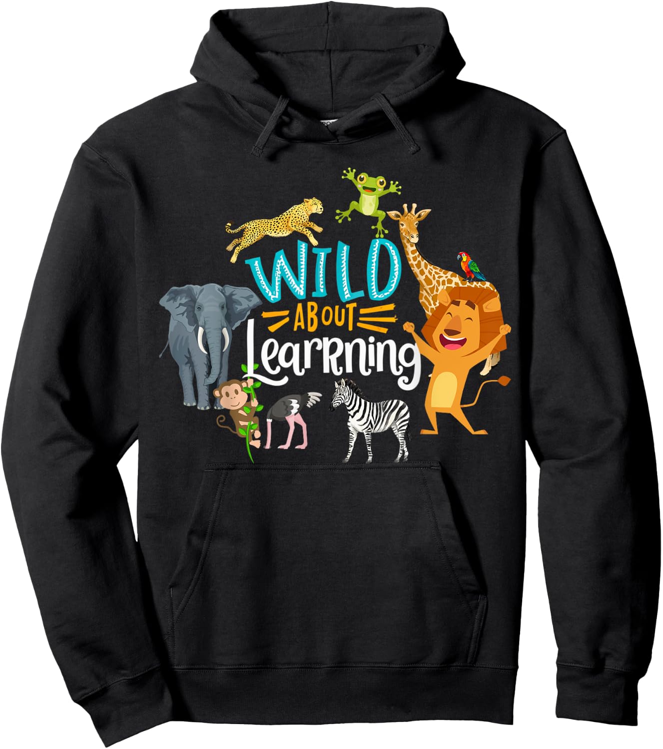 Wild About Learning Squad First Day Of School Back To School Hoodie - Hoodie | Black
