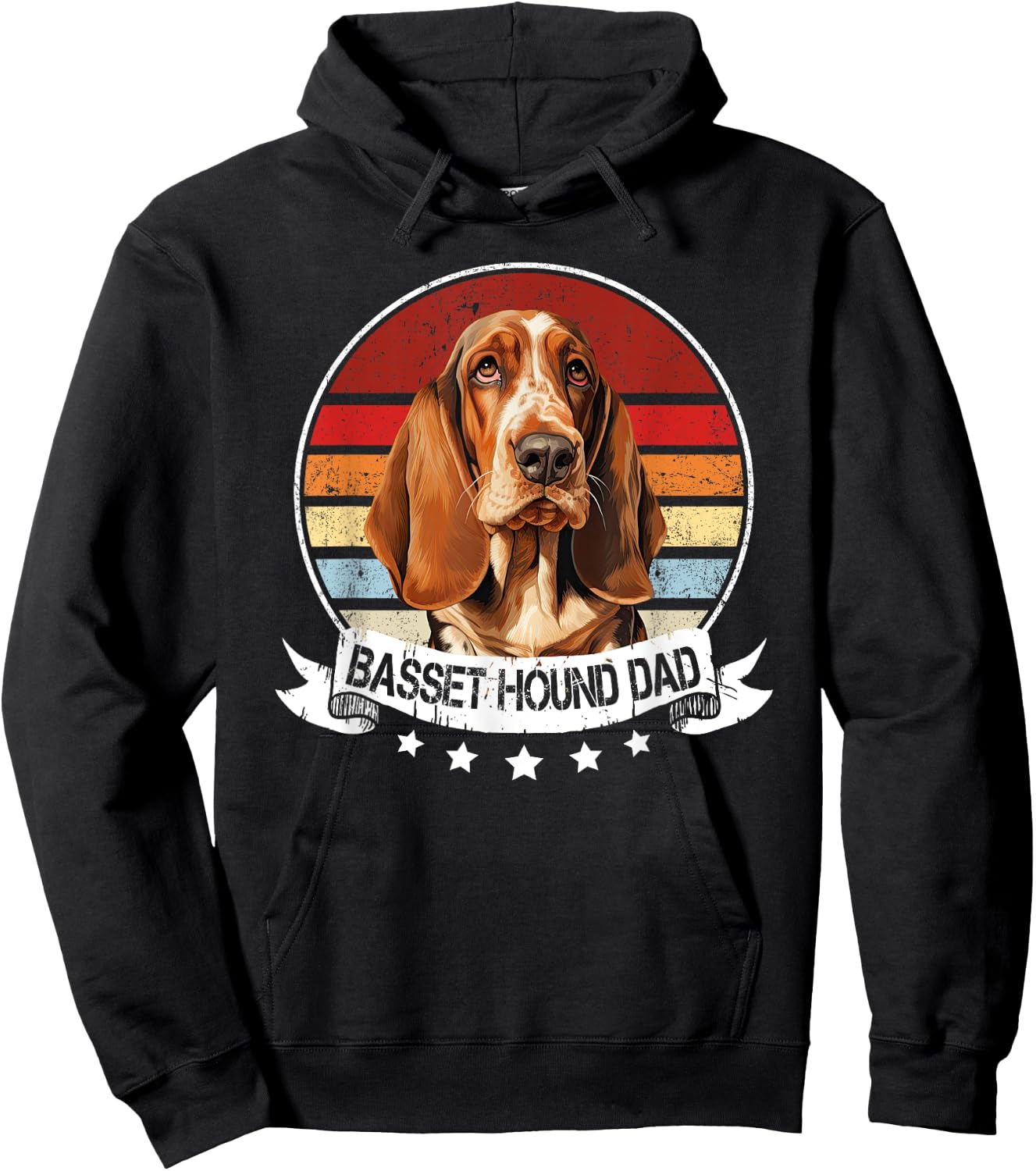 Best Dog Dad Ever Basset Hound Lovers Women Hoodie - Hoodie | Black