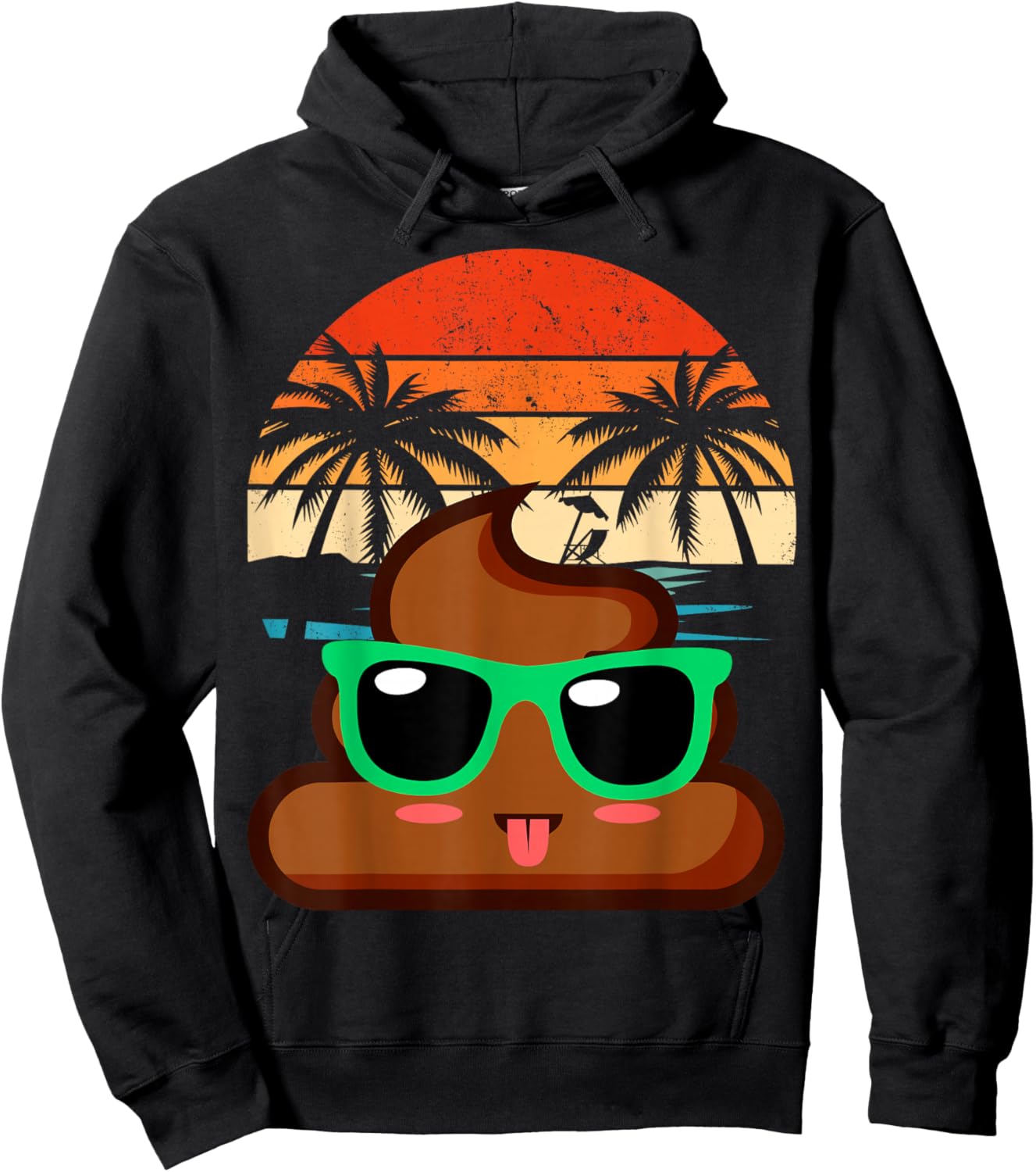 Cute POOP EMOTICON party Birthday Poo for Kids , Small, Black Hoodie - Hoodie | Black