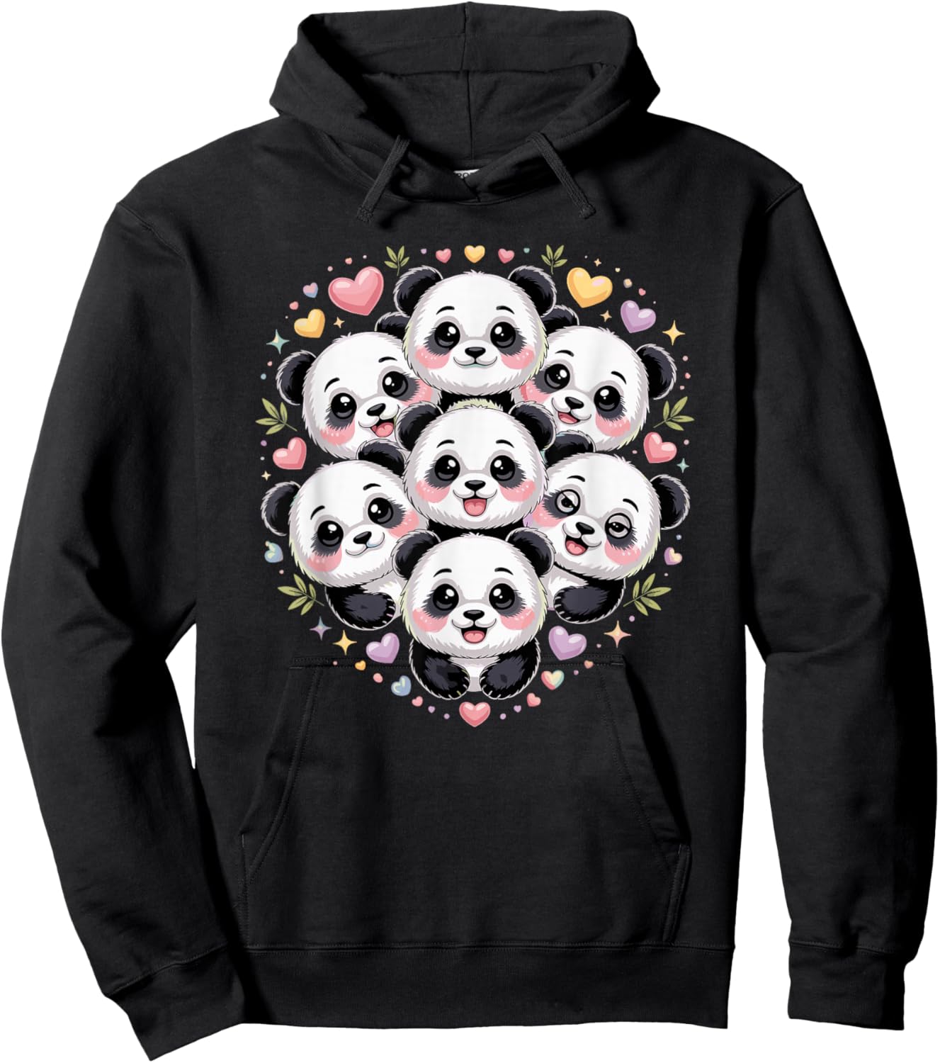 Kawaii Panda Bear Pandas Hoodie - Hoodie | Black