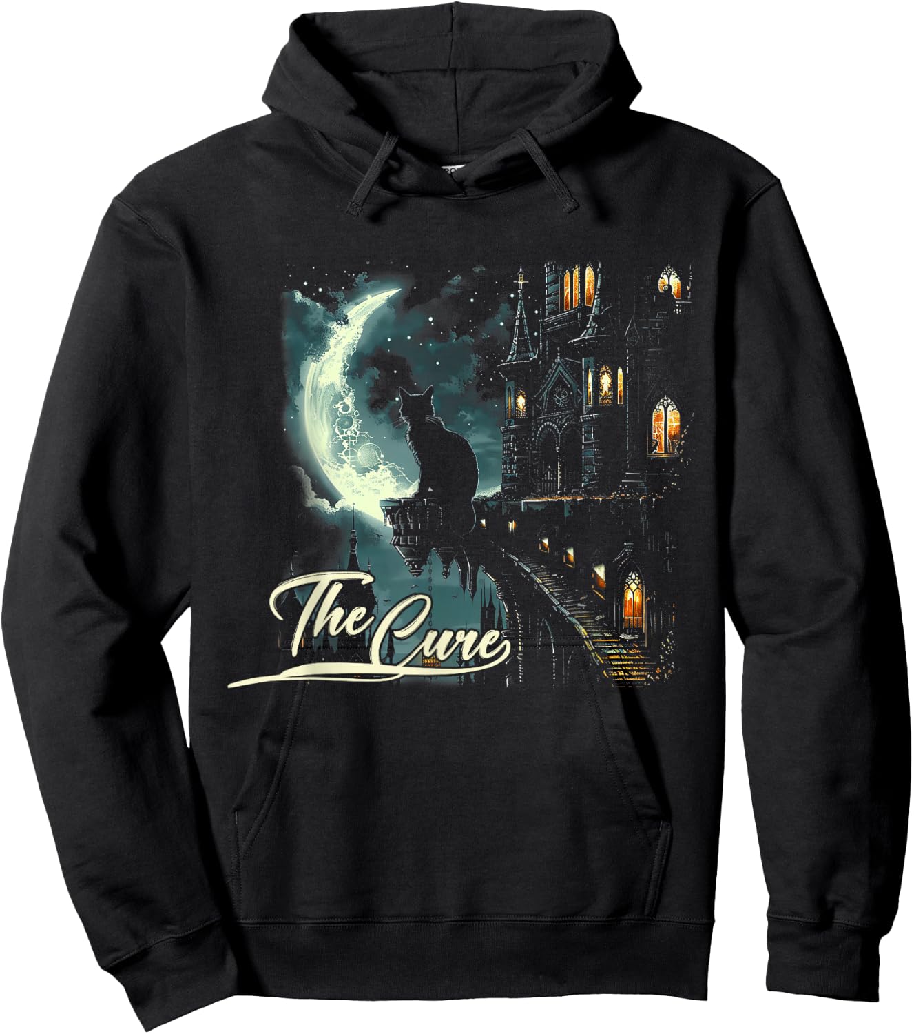 Cures Graphic Art Musician Funny Animal Cat Apparel Lovers Hoodie - Hoodie | Black