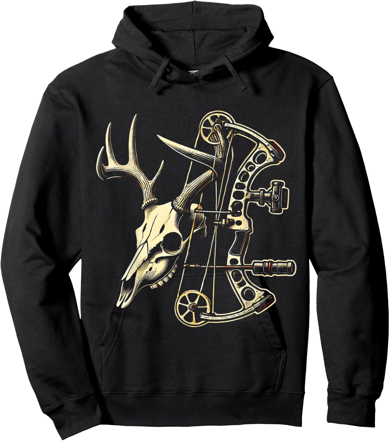 Archery Bow Hunter Deer Mule Elk Bow Hunting Accessories Hoodie - Hoodie | Black