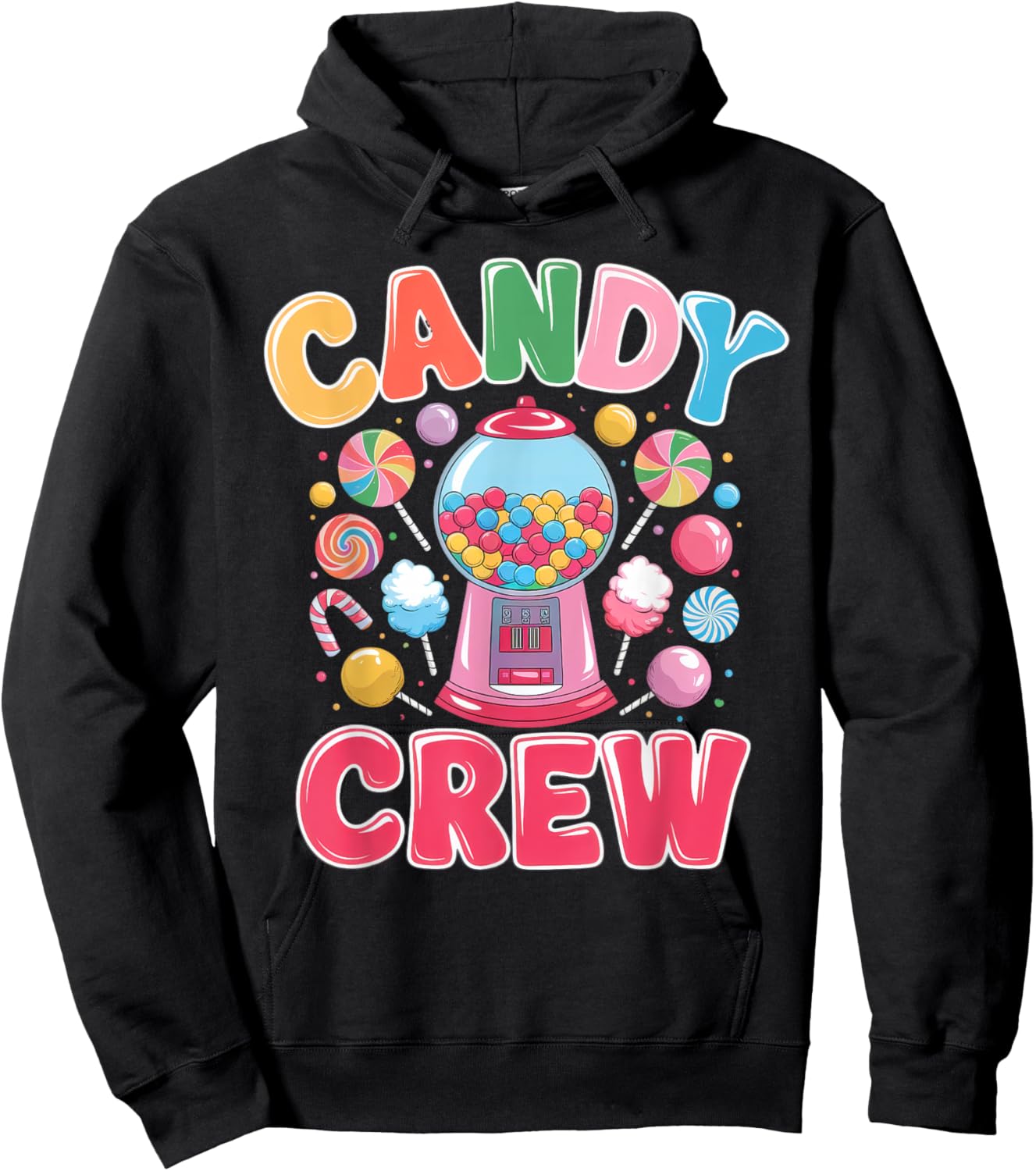 Funny Candy Land Crew Sweetie Matching Adult Treats Party Hoodie - Hoodie | Black