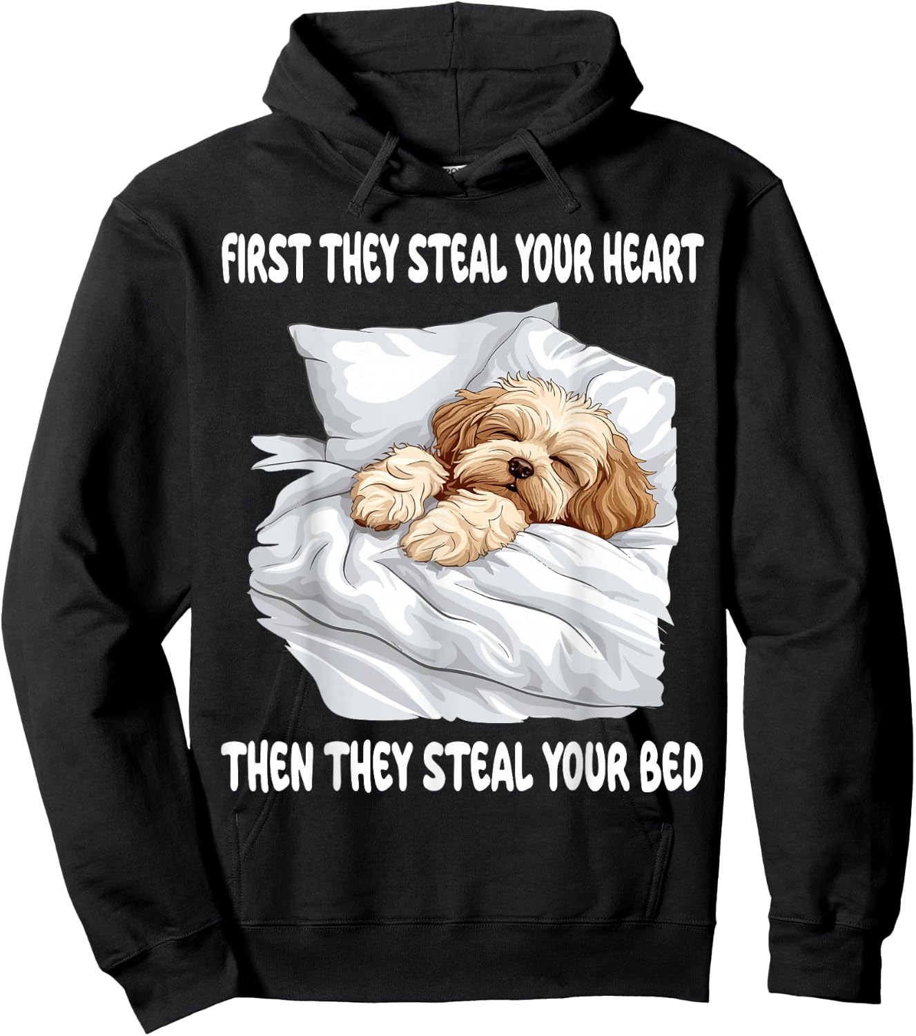 Havanese Sleeping Pajamas Nightgown Hoodie - Hoodie | Black