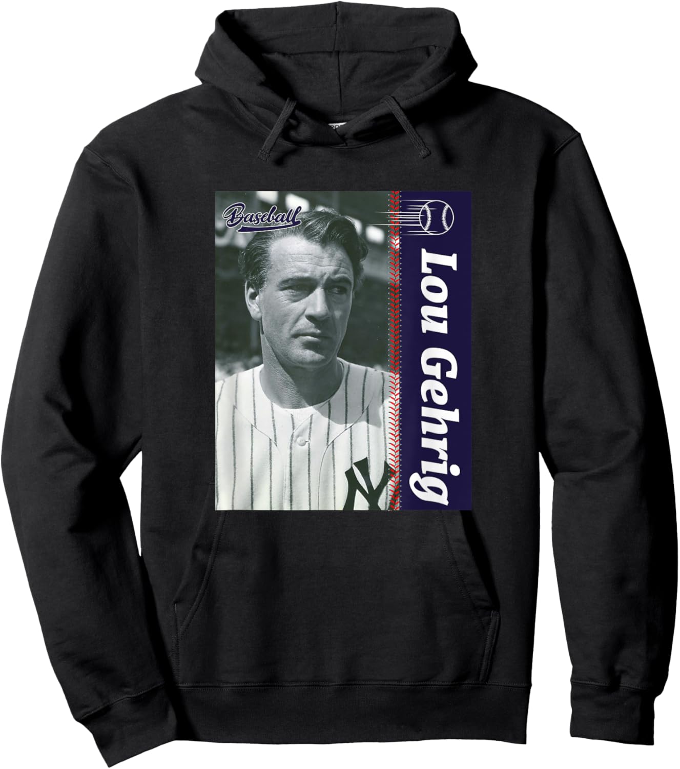 Lou Gehrig_001 Hoodie - Hoodie | Black