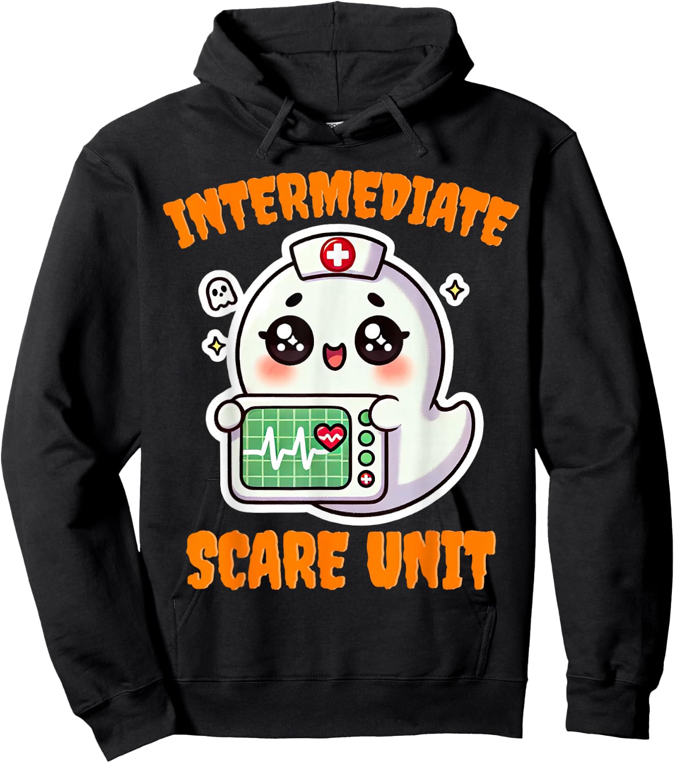 IMCU Intermediate Care Scare Unit Halloween Spooky Nurse Hoodie - Hoodie | Black