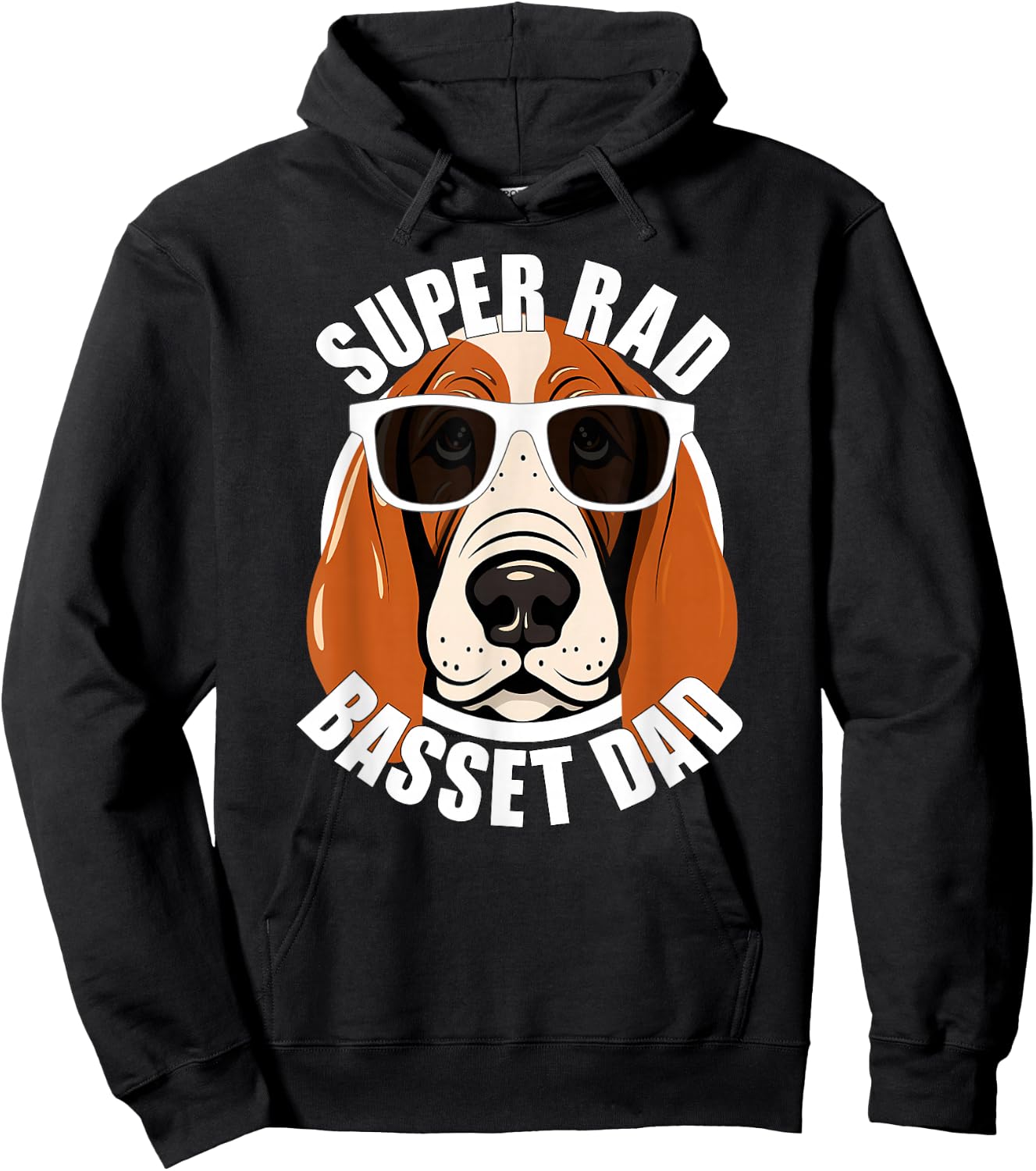 Basset Hound Dad Funny Father’s Day Men’s Hoodie - Hoodie | Black