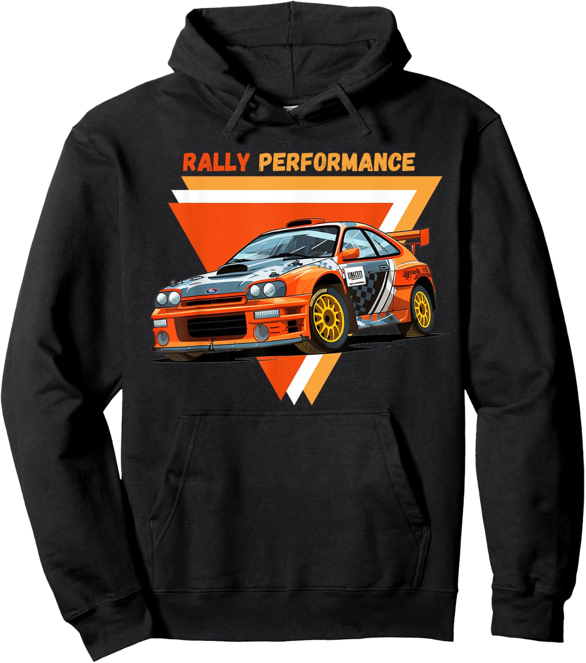Rally Performance Shirt, Motorsport Racing Car Rally Car Hoodie - Hoodie | Black