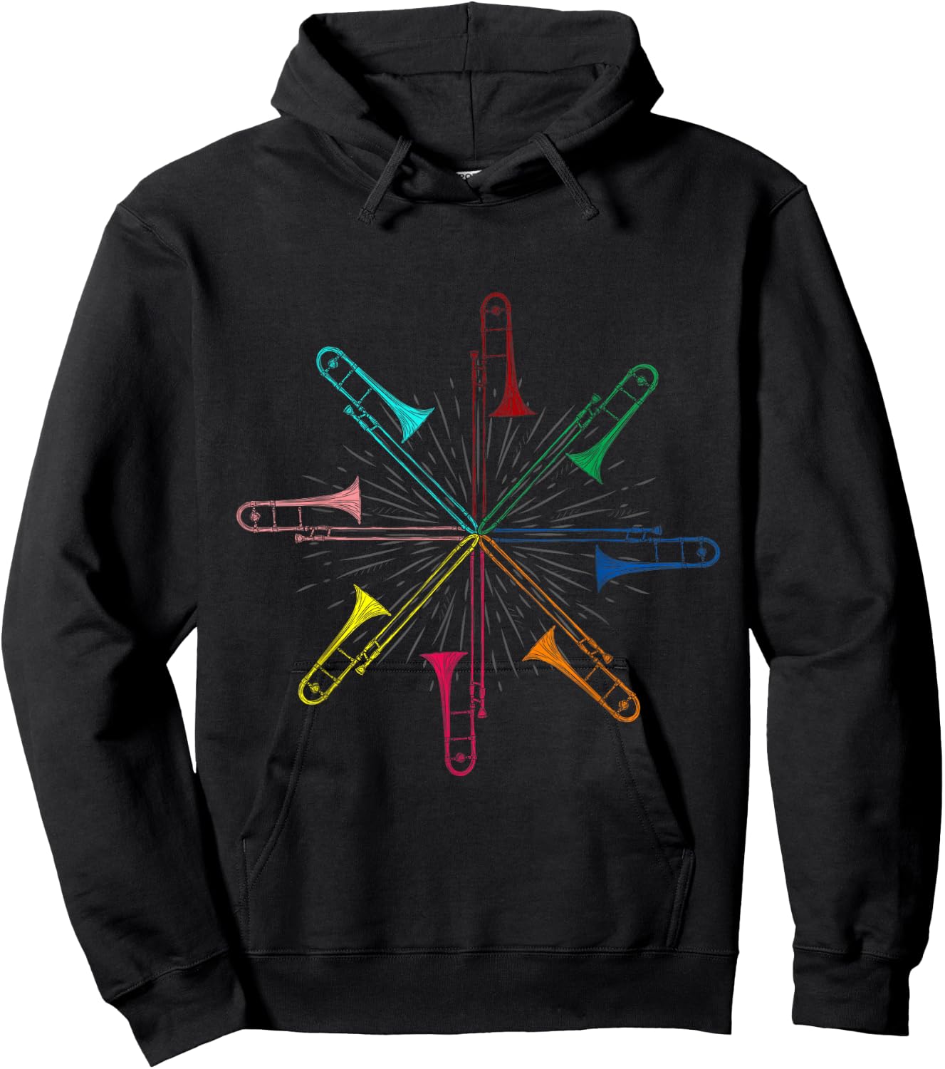 Music Gift Musician Musical Instrument Trombonist Trombone Hoodie - Hoodie | Black