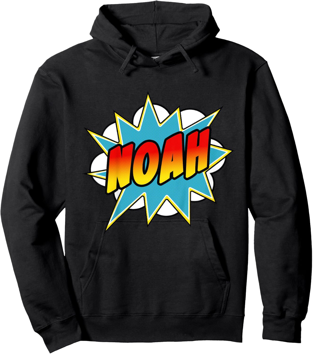 Kids Boys Noah Comic Book Superhero Name Hoodie - Hoodie | Black