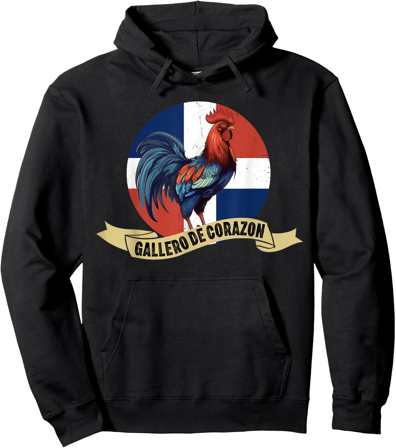 Gallero Dominicano Pelea Gallos Dominican Rooster Hoodie - Hoodie | Black