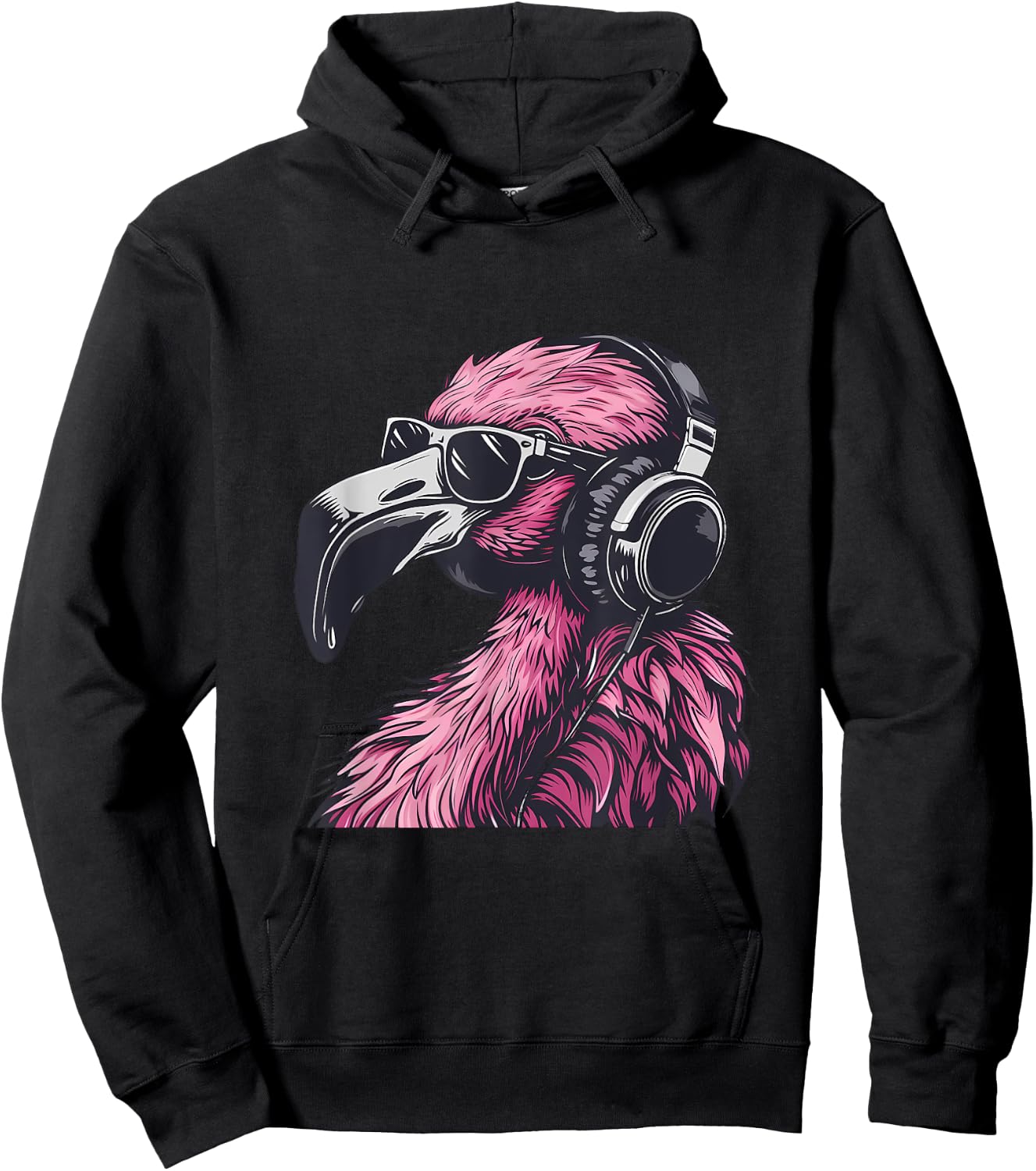 DJ Flamingo Bird Turntable DJ Flamingo Pink Flamingo Lover Hoodie - Hoodie | Black