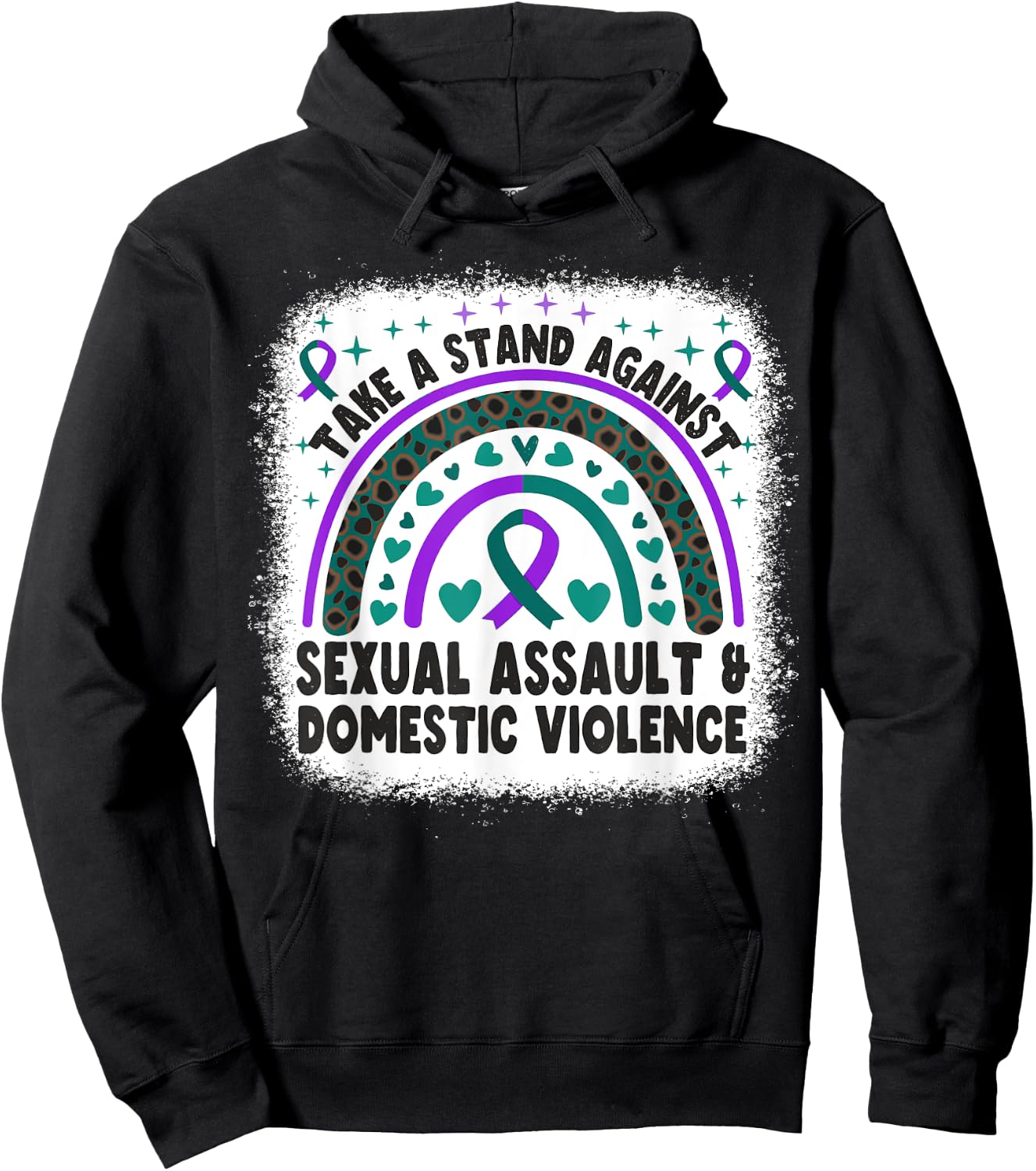 Sexual Assault Awareness Month and Domestic Violence Hoodie - Hoodie | Black