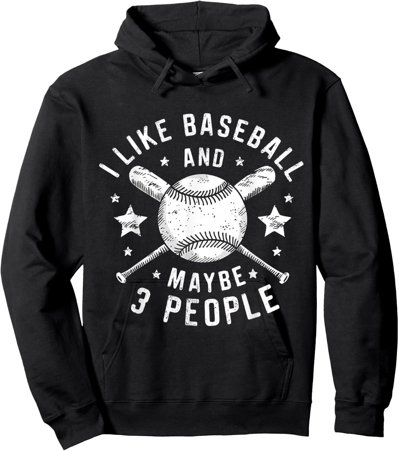 I Like Baseball and Maybe 3 People Baseball Lovers Hoodie - Hoodie | Black