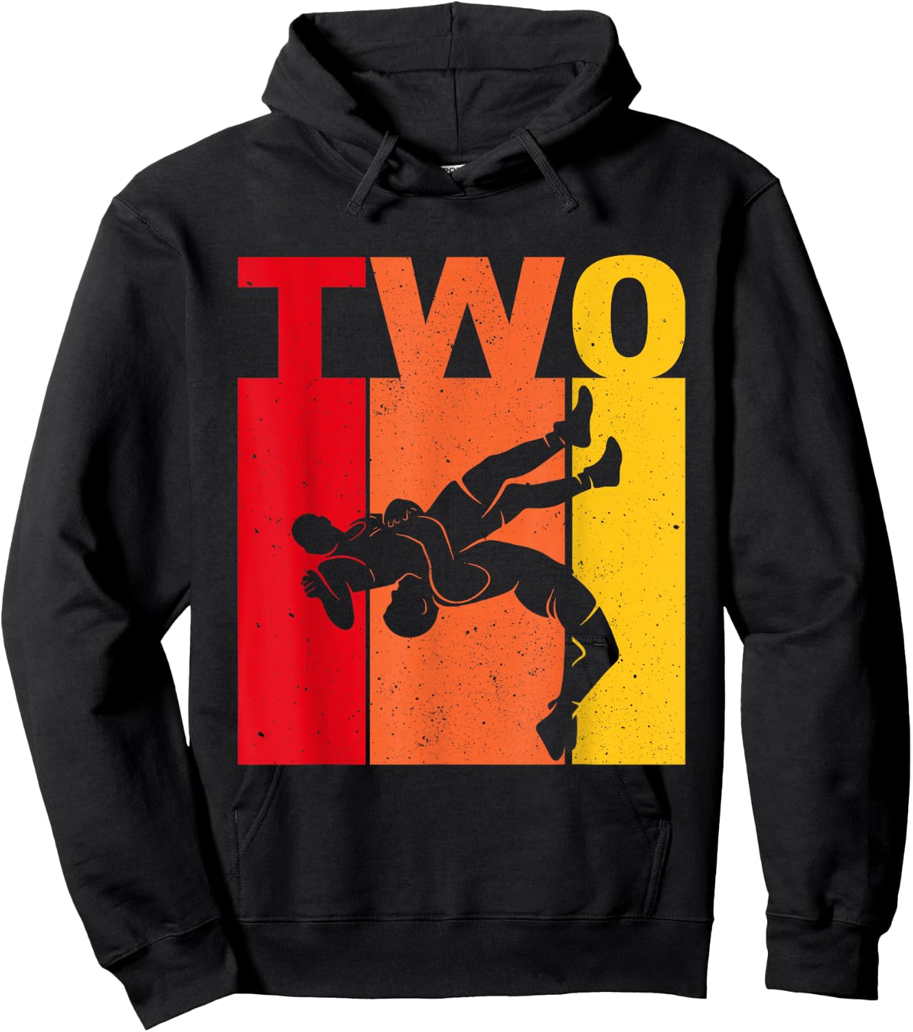 2nd Retro Wrestling Theme 2 Year Old Kids Birthday Hoodie - Hoodie | Black