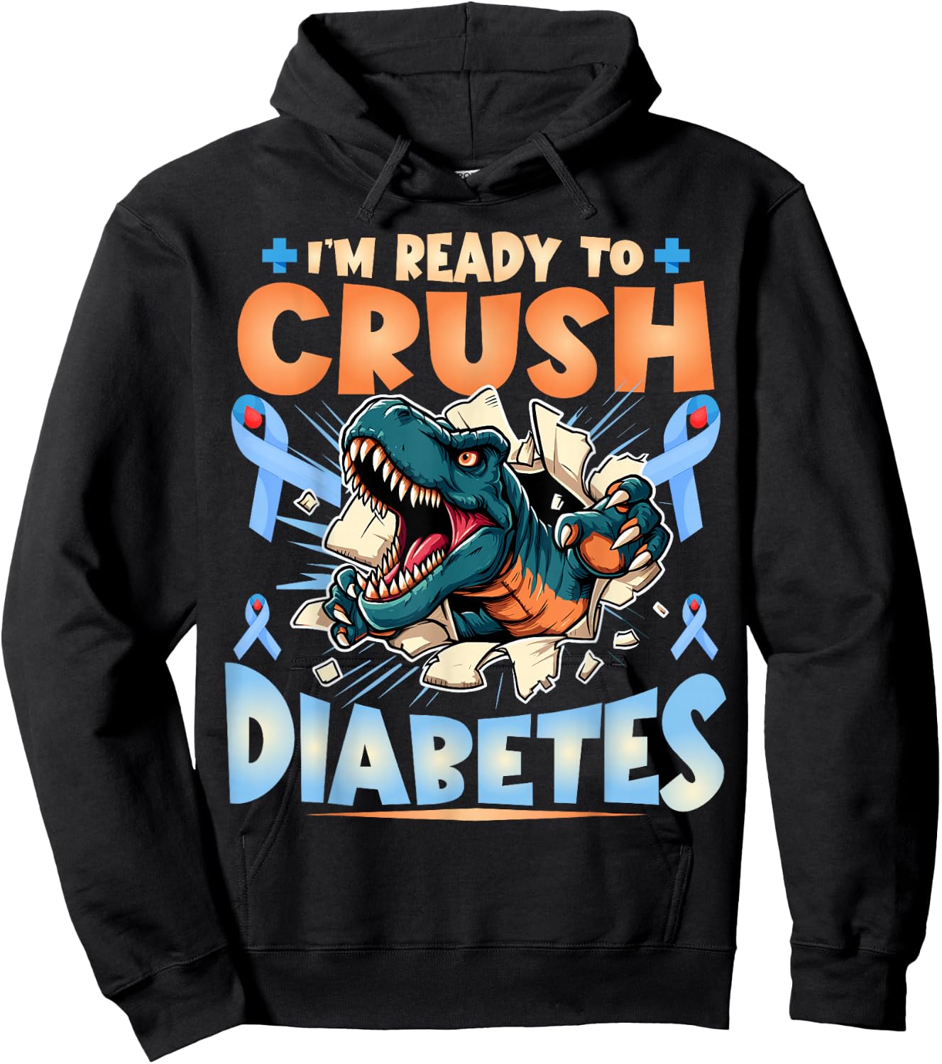T1d Diabetic Kids Toddler Diabetes Awareness Insulin Hoodie - Hoodie | Black