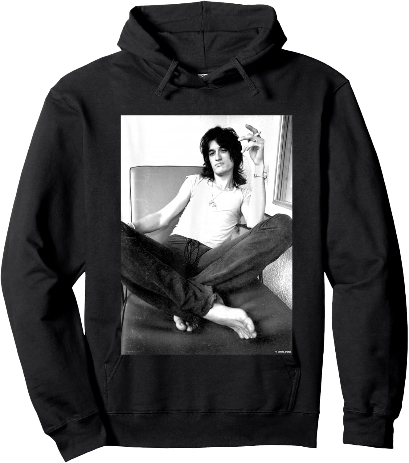 Joe Perry Of Aerosmith 1985 By Allan Ballard Hoodie - Hoodie | Black