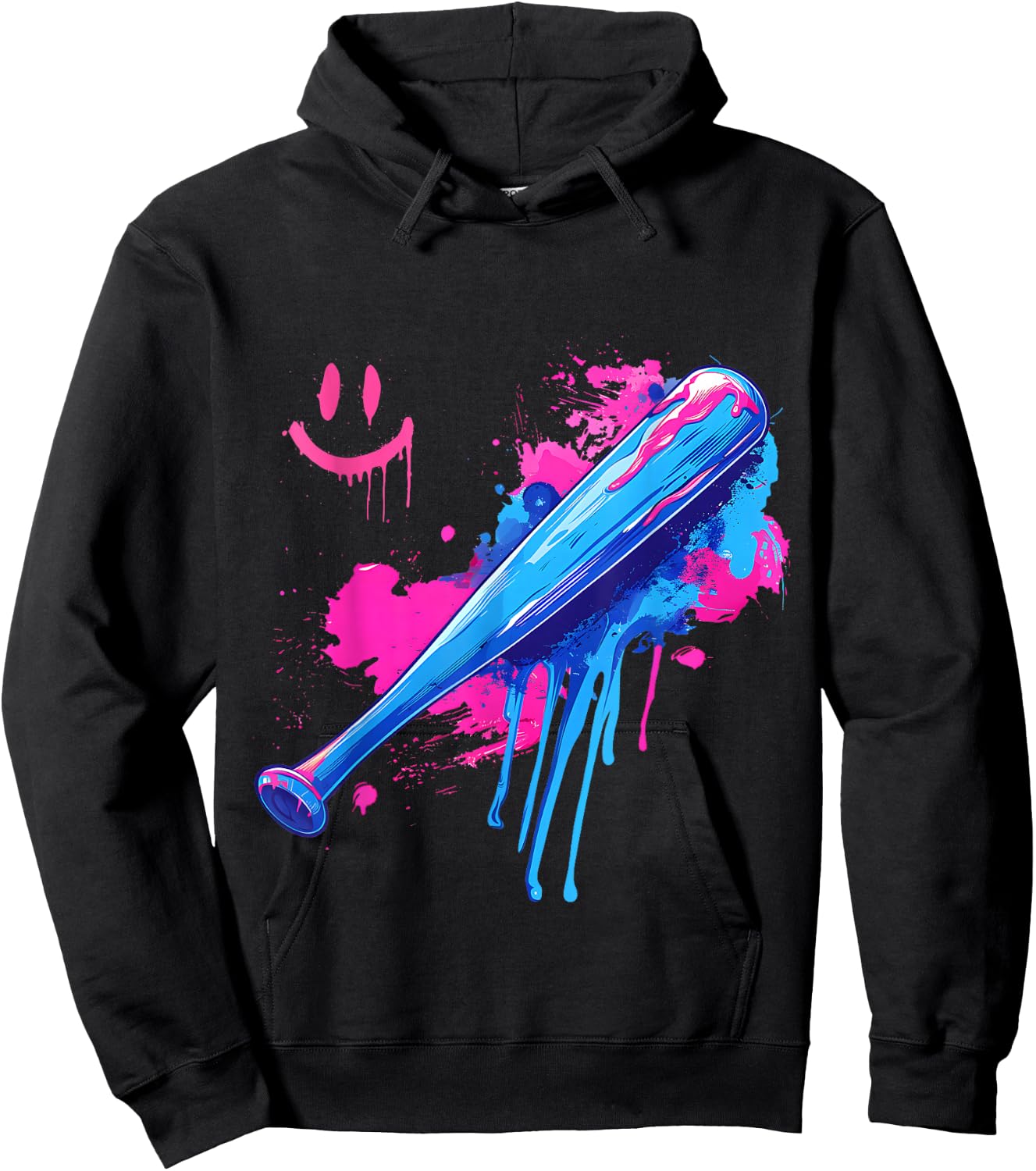 Baseball Bat with Sprinkles Drip Boys Hoodie - Hoodie | Black