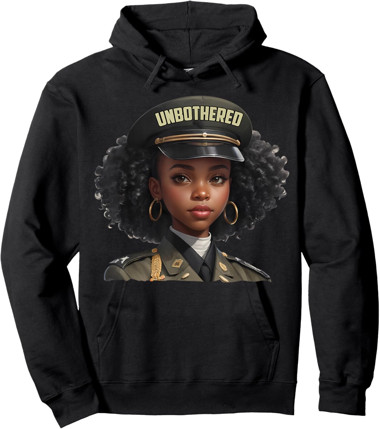 Melanin Unbothered Black Woman Locs Camo Black History Month Hoodie - Hoodie | Black