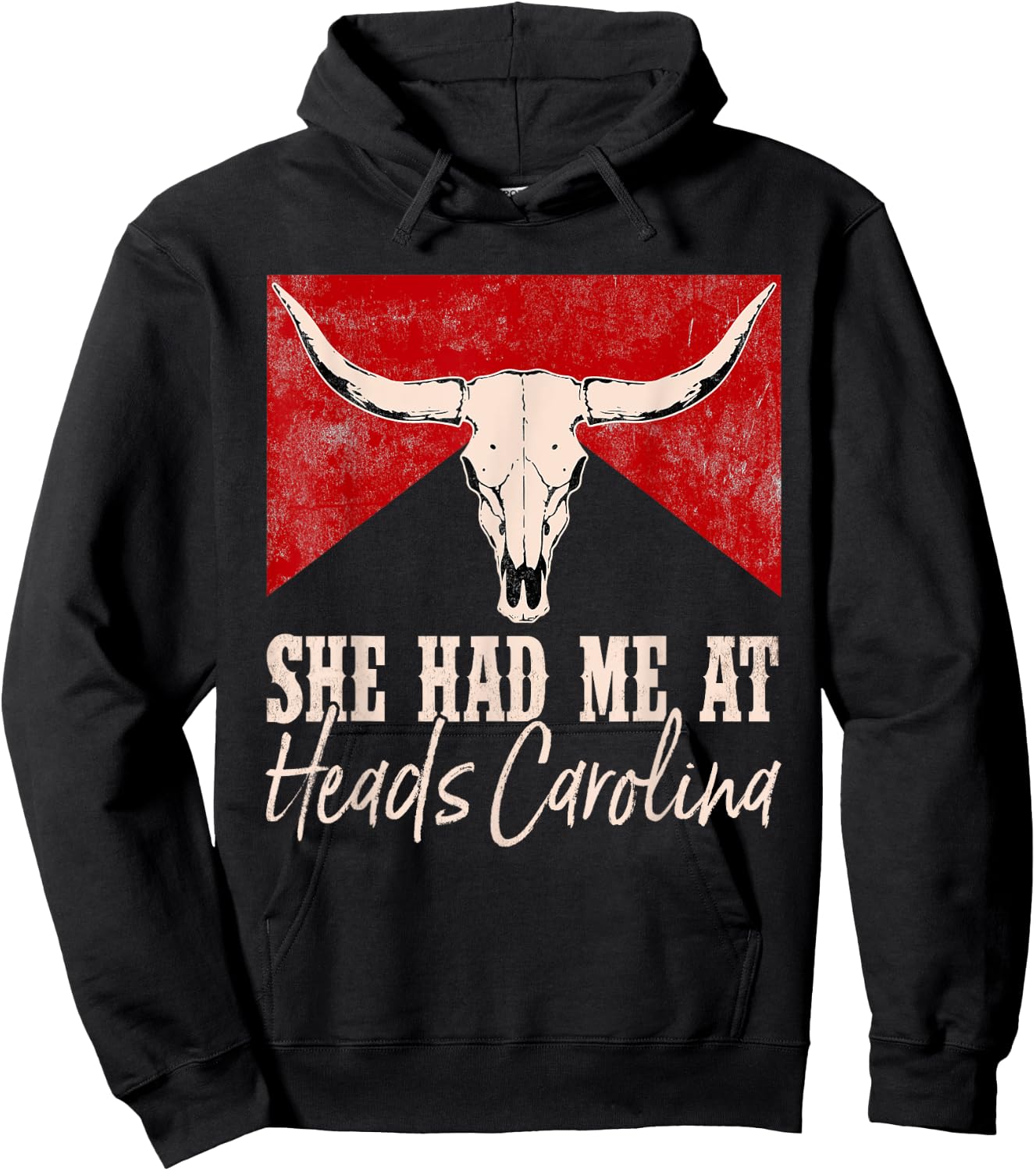 She Had Me At Heads Carolina Western Funny Costume Hoodie - Hoodie | Black