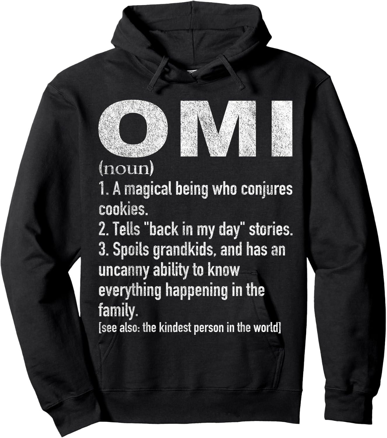 Omi Definiton Funny Grandma Definition German Grandma Hoodie - Hoodie | Black
