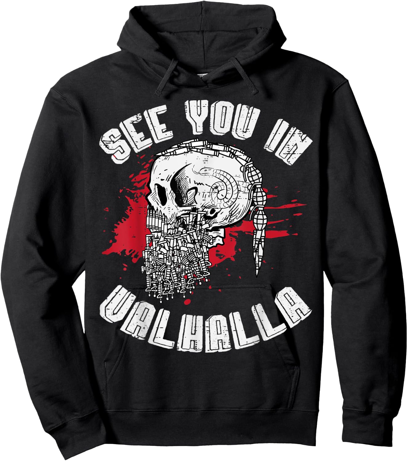 Viking See You In Valhalla Norse Mythology Men Boys Kids Hoodie - Hoodie | Black
