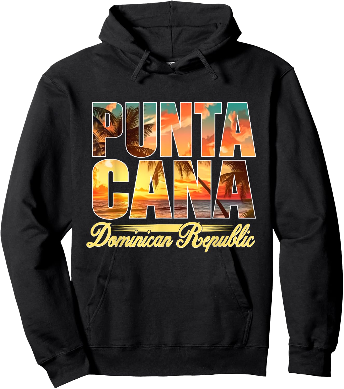 Punta Cana Sunset Beach Shirt Dominican Republic Vacation Women Girls Kids Hoodie - Hoodie | Black