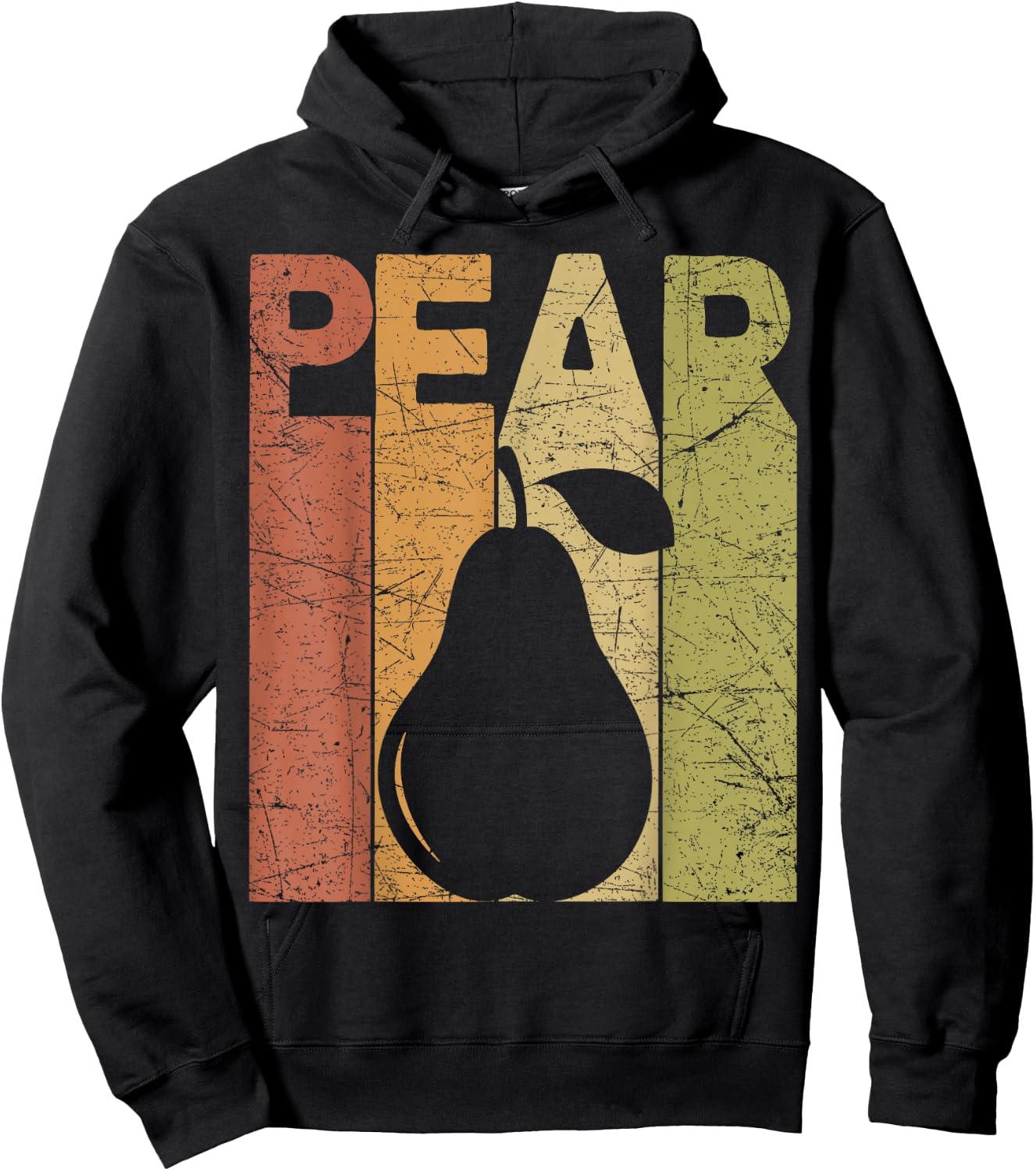 Pear Vintage Pear Farmer Retro Fruit Farmer Hoodie - Hoodie | Black