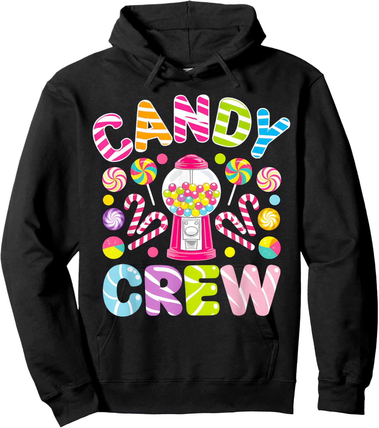 Groovy Candy Crew Sweetie Candy Squad Candy Birthday Party Hoodie - Hoodie | Black
