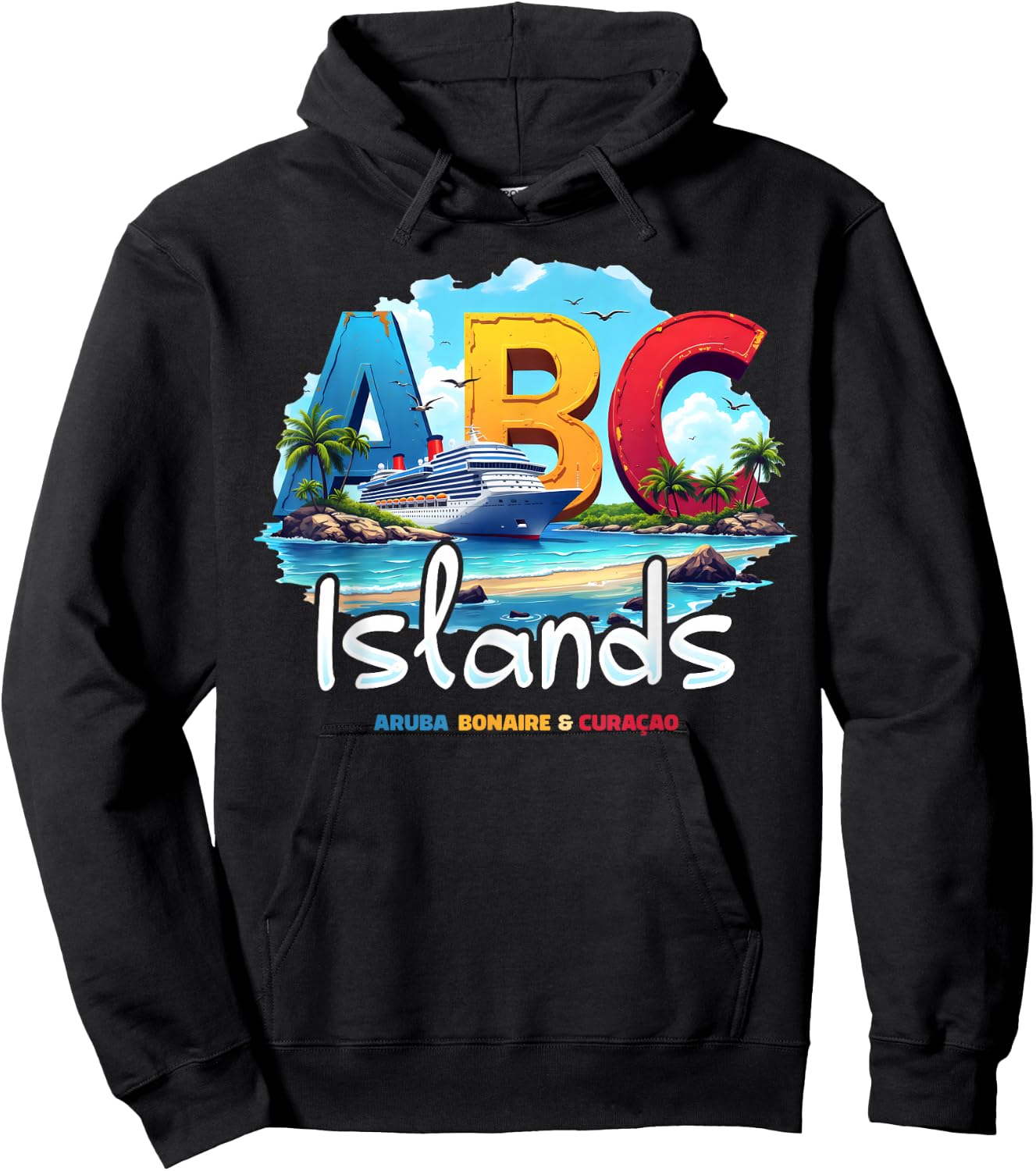 ABC Islands Aruba Bonaire Curacao Cruise Vacation Caribbean Hoodie - Hoodie | Black
