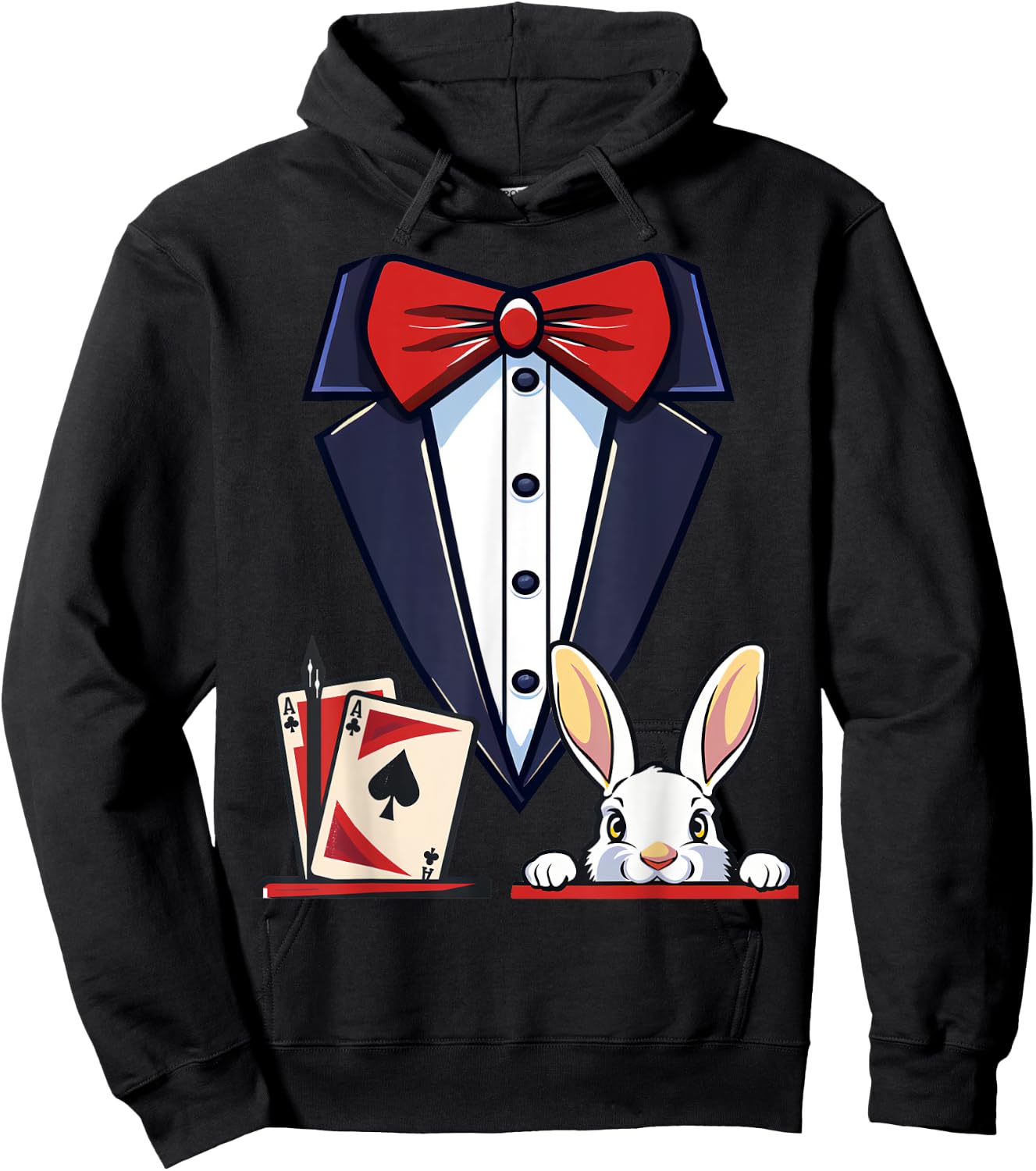 Magician Costume Halloween Magic Show Men Women Kids Boys Hoodie - Hoodie | Black