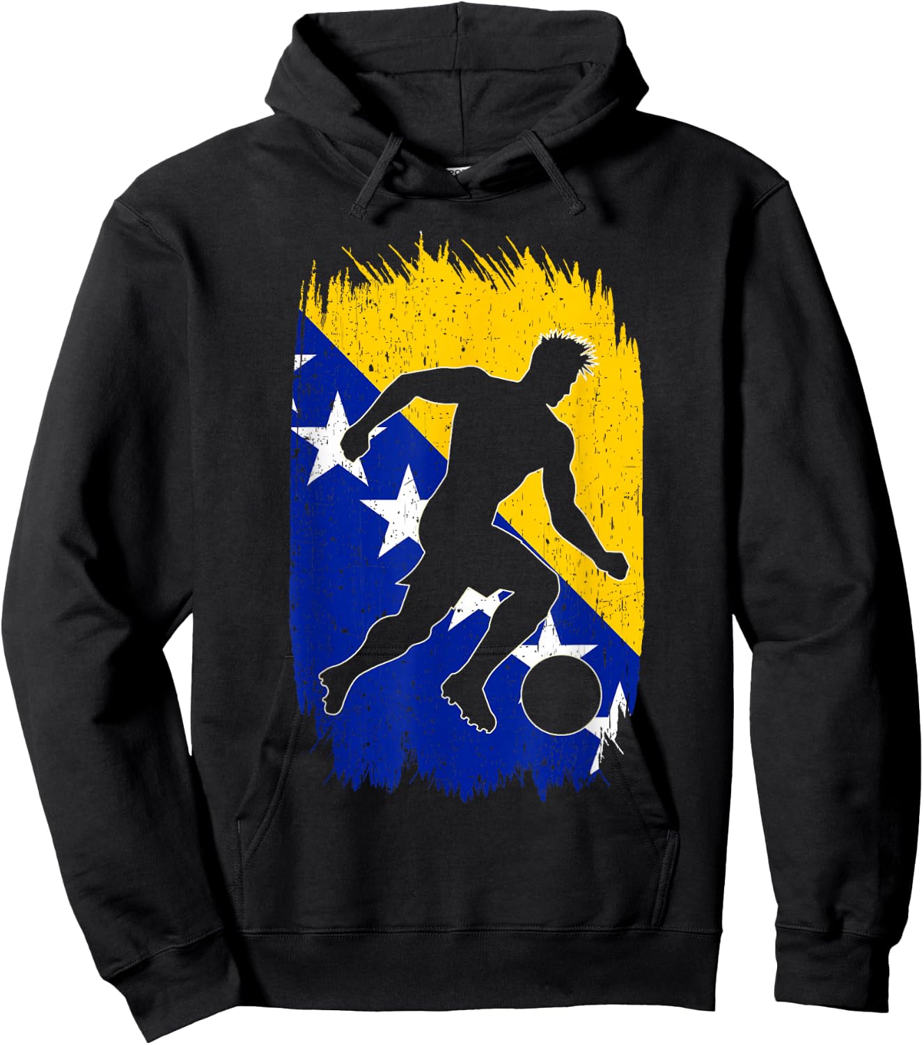 Bosnia and Herzegovina Flag Silhouette Bosna Pride Hoodie - Hoodie | Black
