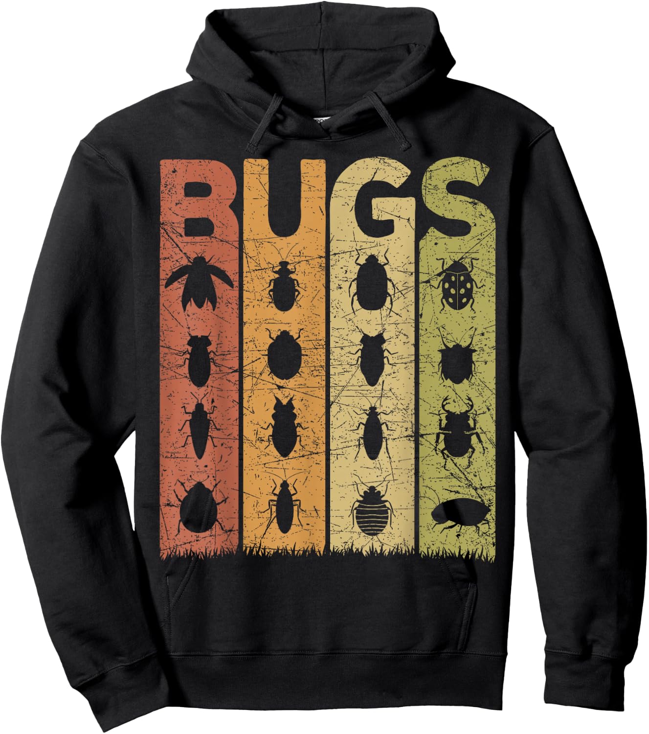 Bugs Vintage Insects Entomologist Retro Bugs Hoodie - Hoodie | Black