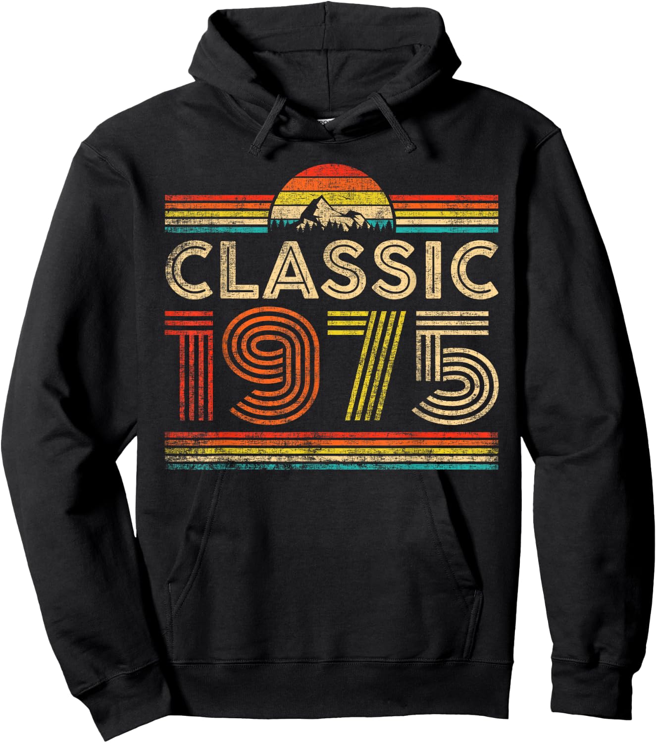 Classic 1975 Vintage 1975 Classic Year Men Women Birthday Hoodie - Hoodie | Black