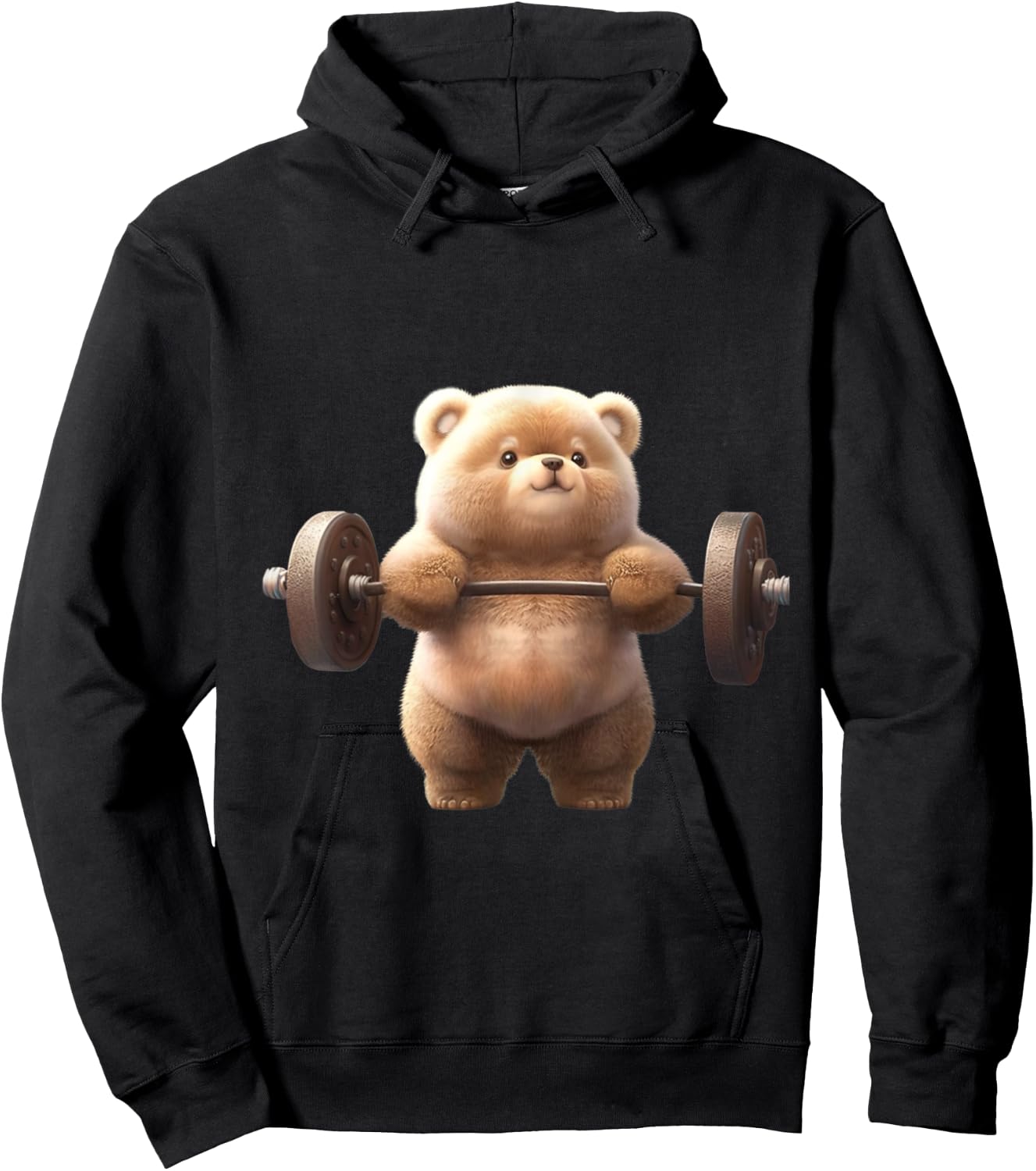Bear Bodybuilder Weight lifting Gym Workout Sports Hoodie - Hoodie | Black
